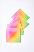 Acrylic Rainbow Ombre Coaster Set with Holder