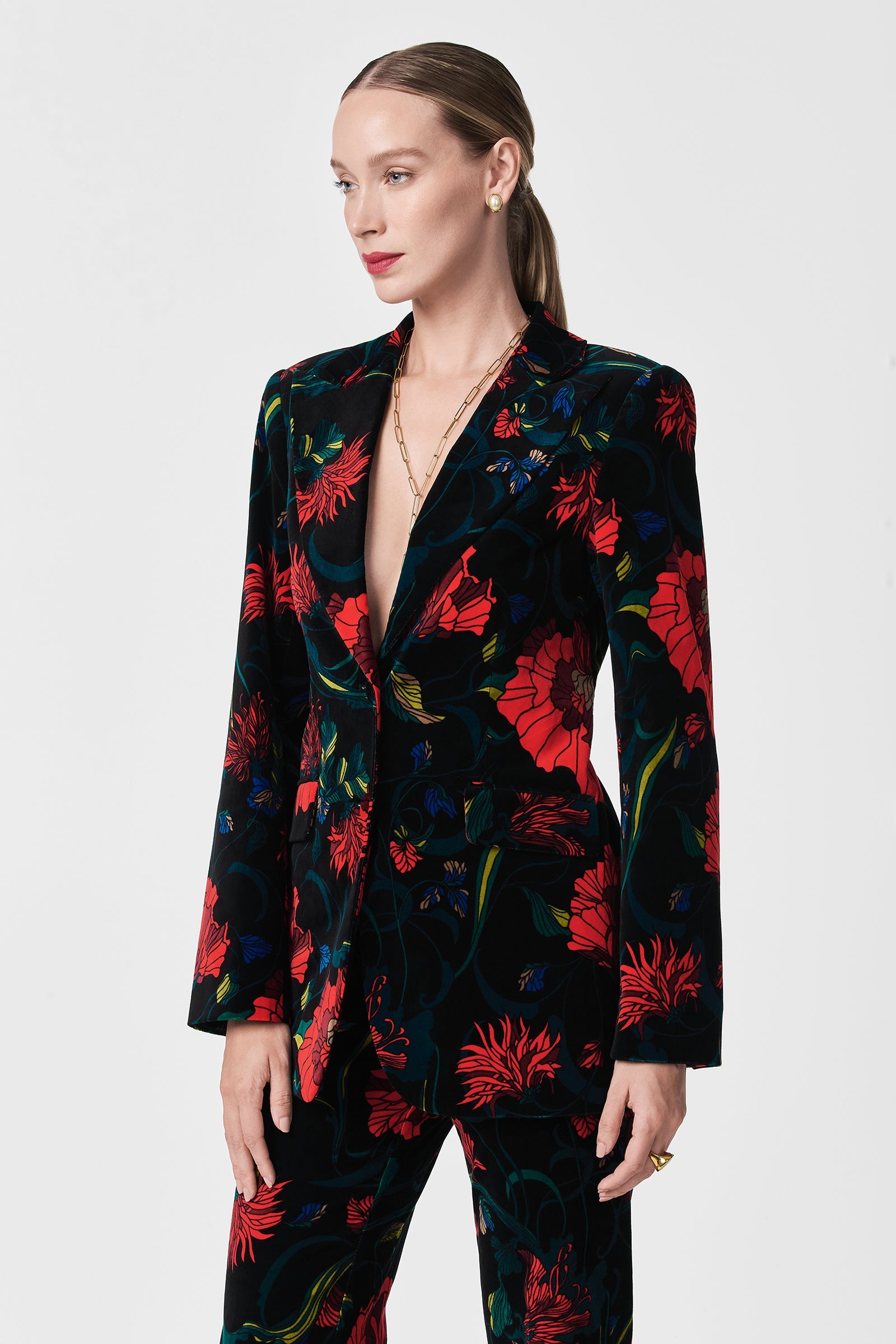 Broadway Printed Velvet Jacket