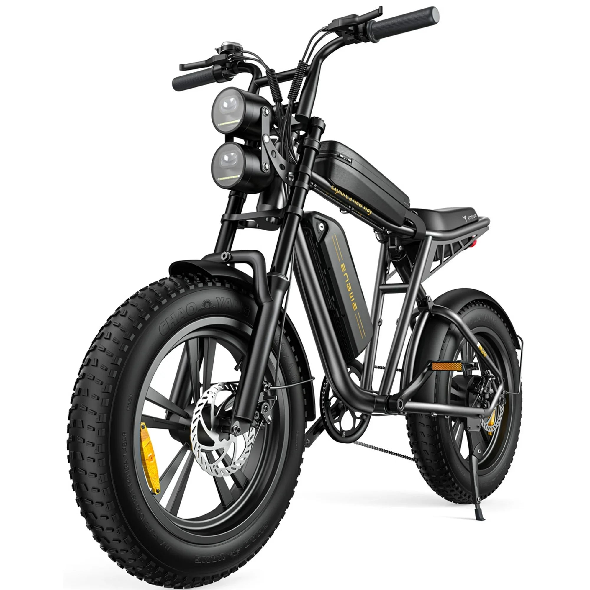 AKEZ 1000W Electric Bike for Adults, Retro Style, 28mph, 94 Miles Range, 20&prime;&prime;x4.0&prime;&prime; Fat Tires, Full Suspension, UL Certified