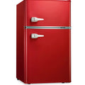 Kismile  Mini Fridge 3.1Cu.Ft Compact Refrigerator 2 Doors Freezer