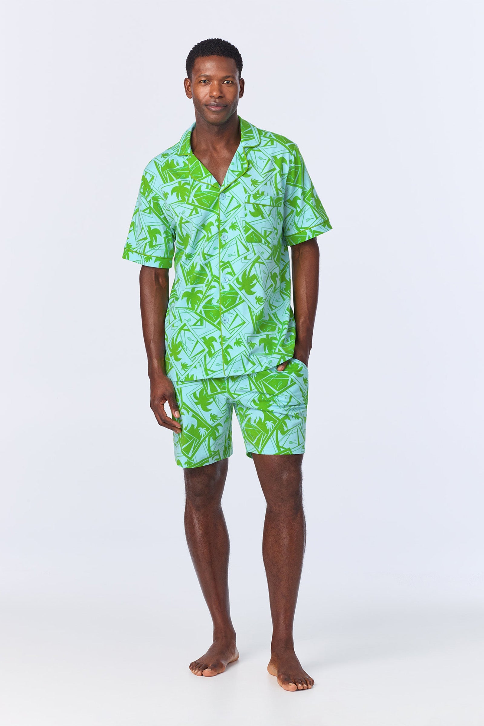 Men's Boxer PJ Set - Tennis Stretch Jersey