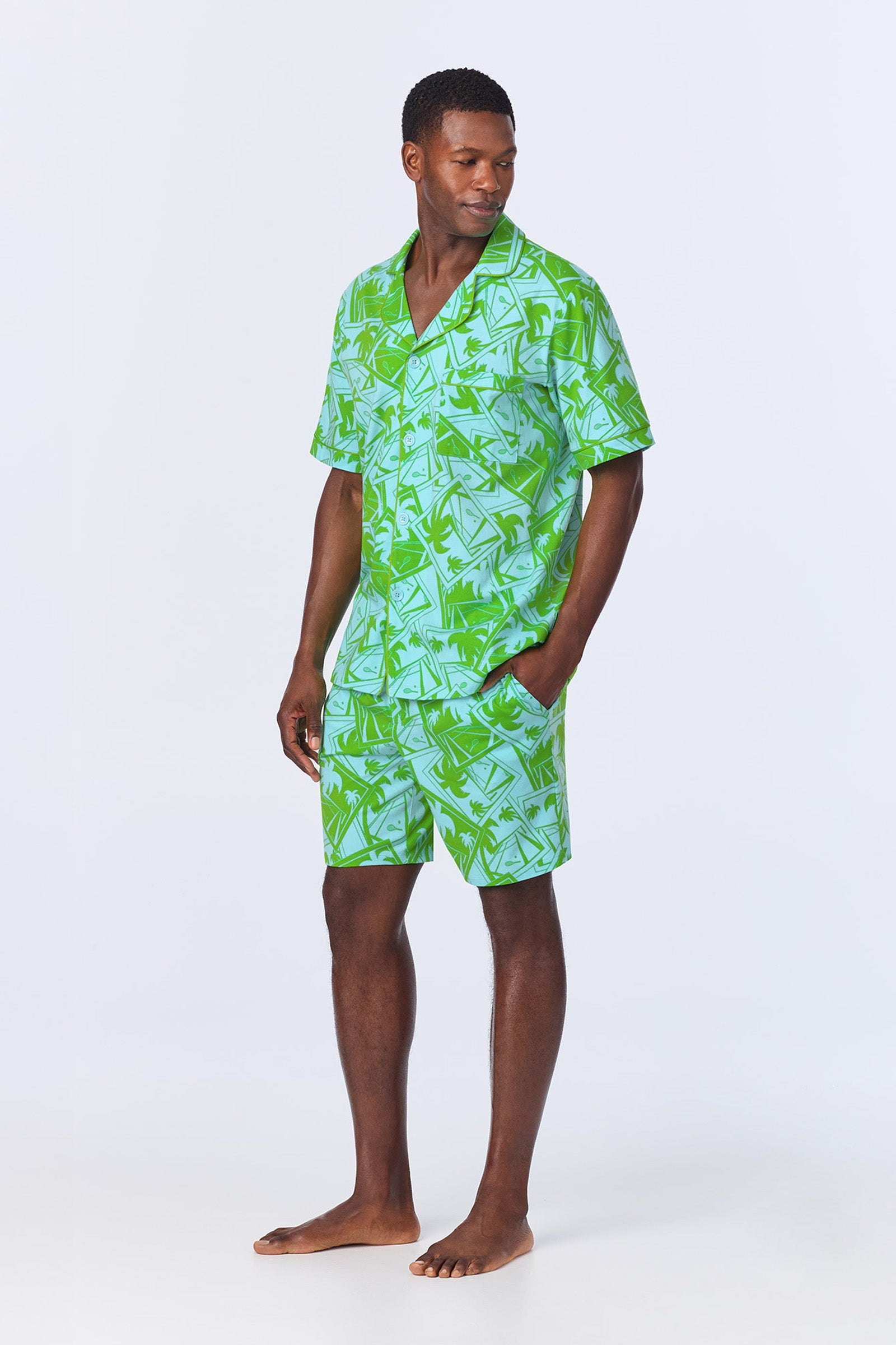 Men's Boxer PJ Set - Tennis Stretch Jersey