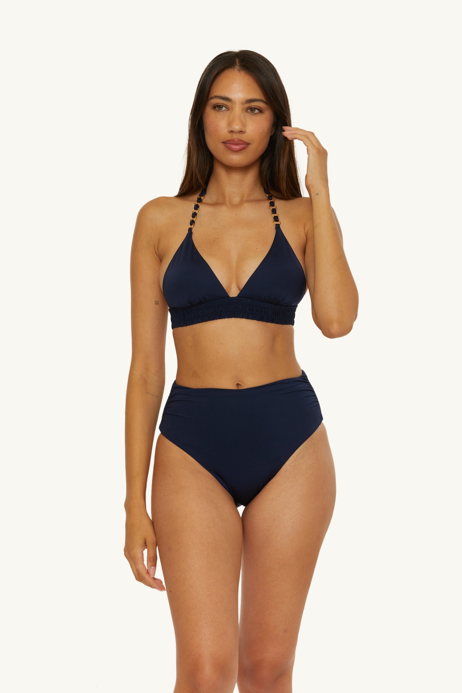 Ring Halter Swim Top - Monaco