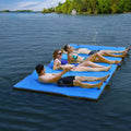 9 X 6 Ft Floating Water Pad 3 Layer Xpe Foam Water Mat With Rolling Pillow Floating Island For River Lake Ocean
