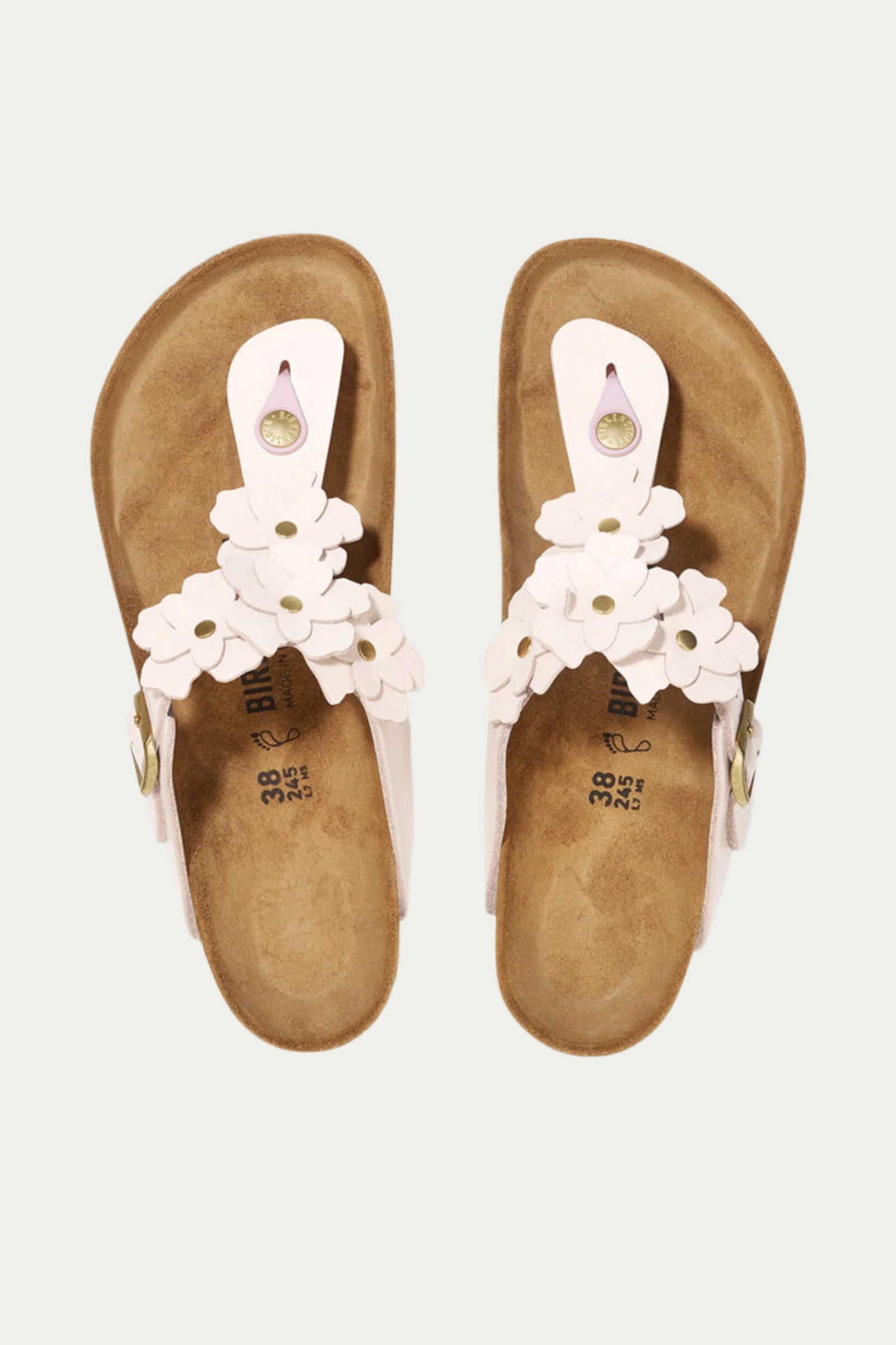 Women's Gizeh Flowers Leather Sandal - Rose