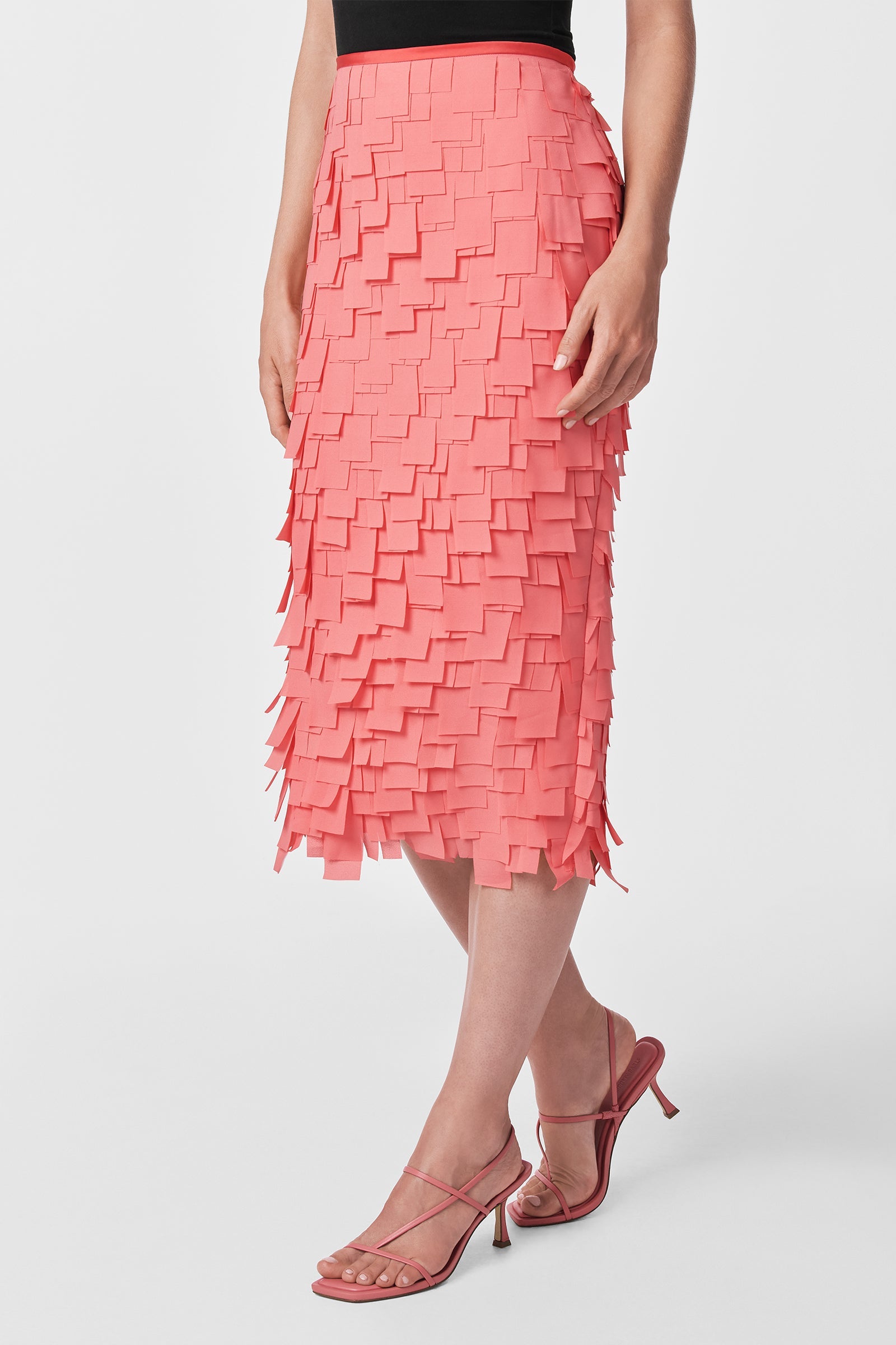 Dita Midi Pencil Skirt - Flutter Chiffon