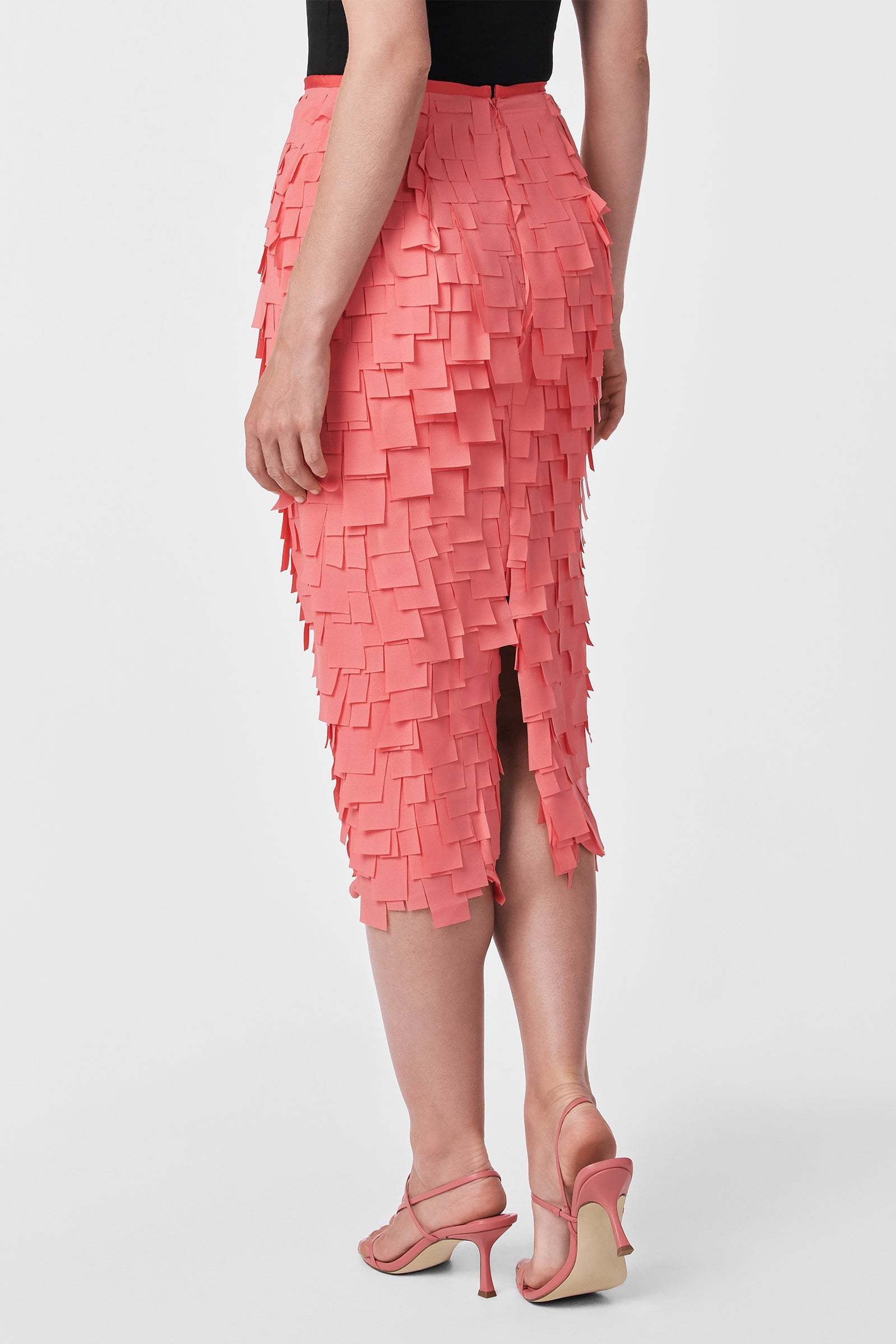Dita Midi Pencil Skirt - Flutter Chiffon