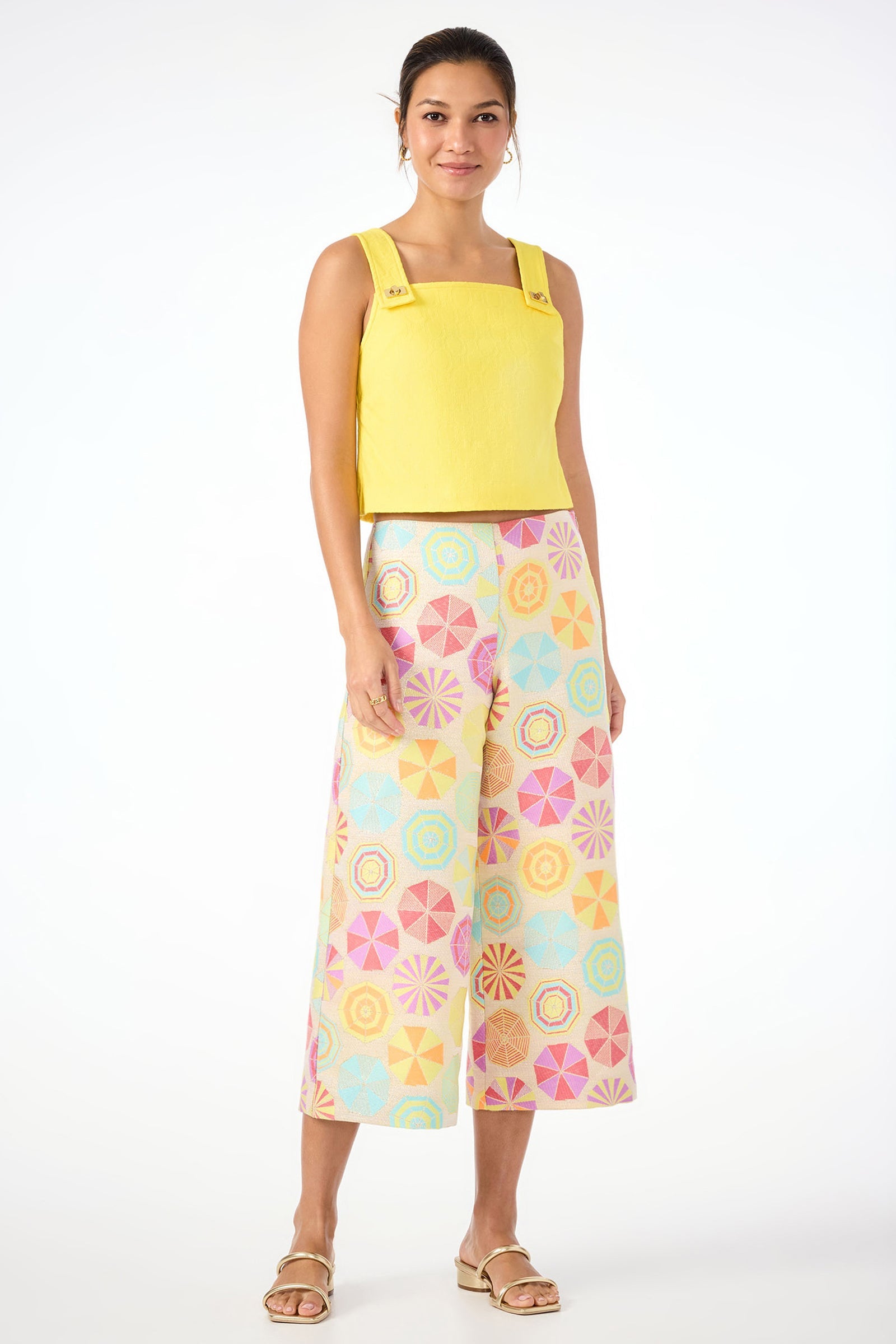 Diona Crop Pant - Parapluie Jacquard