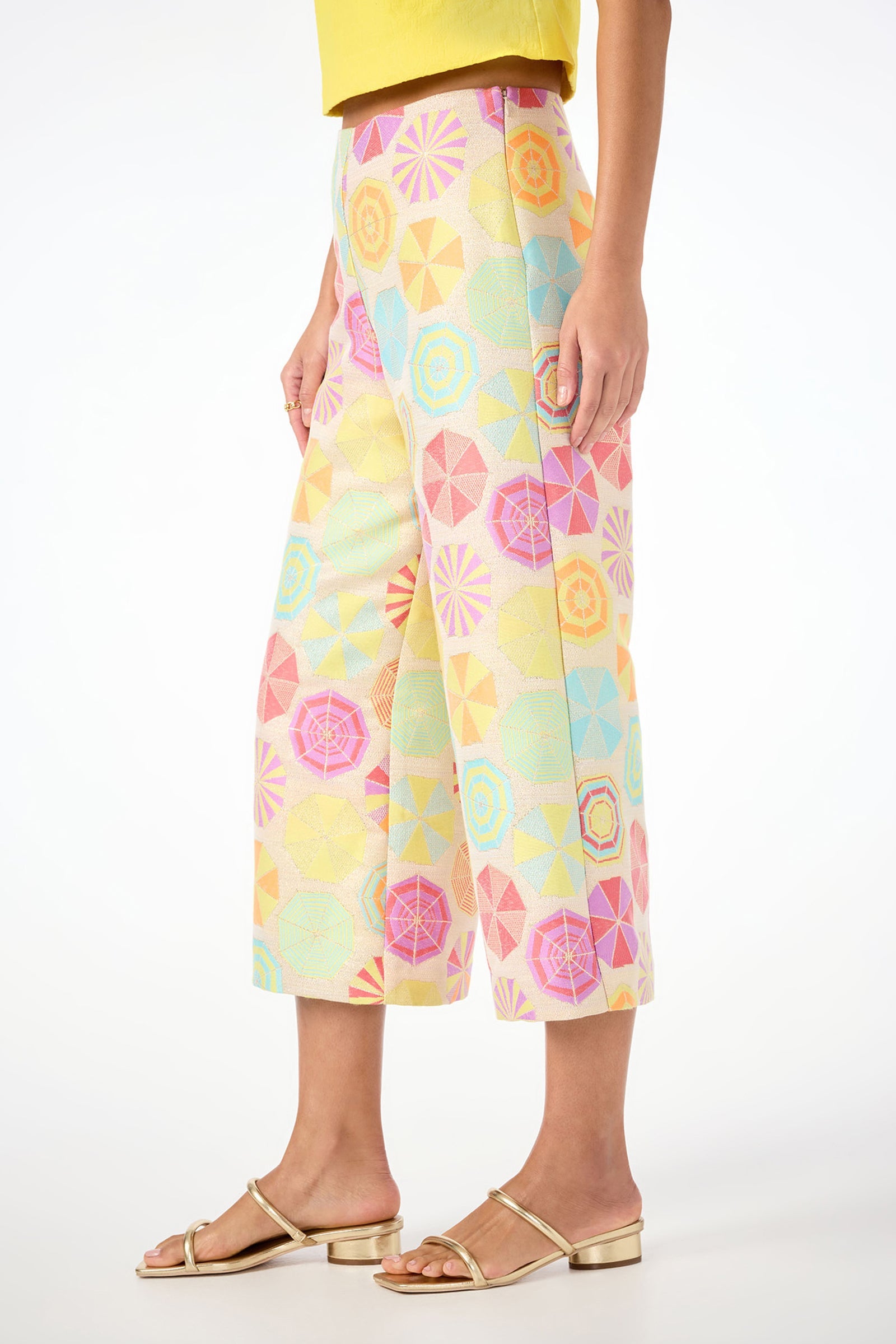 Diona Crop Pant - Parapluie Jacquard