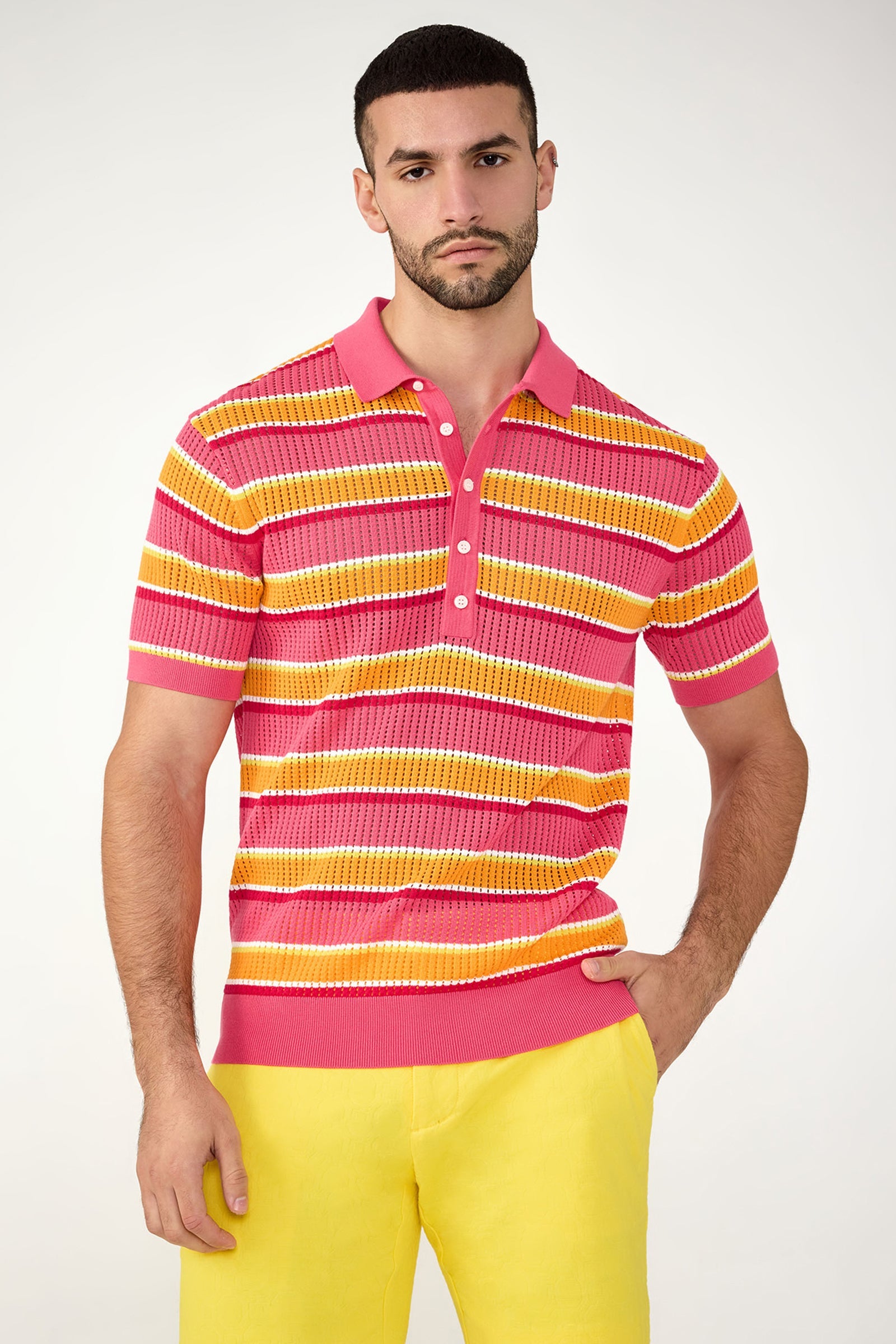 Viviano Short-Sleeve Mesh Polo