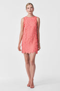 Valdis Sleeveless Shift Dress - Flutter Chiffon