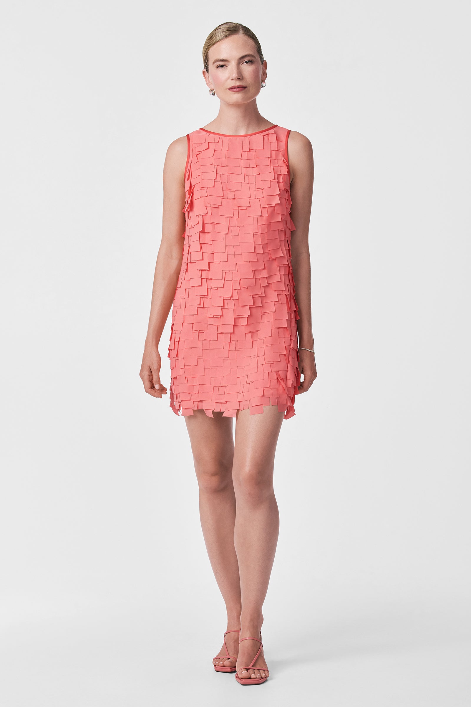Valdis Sleeveless Shift Dress - Flutter Chiffon