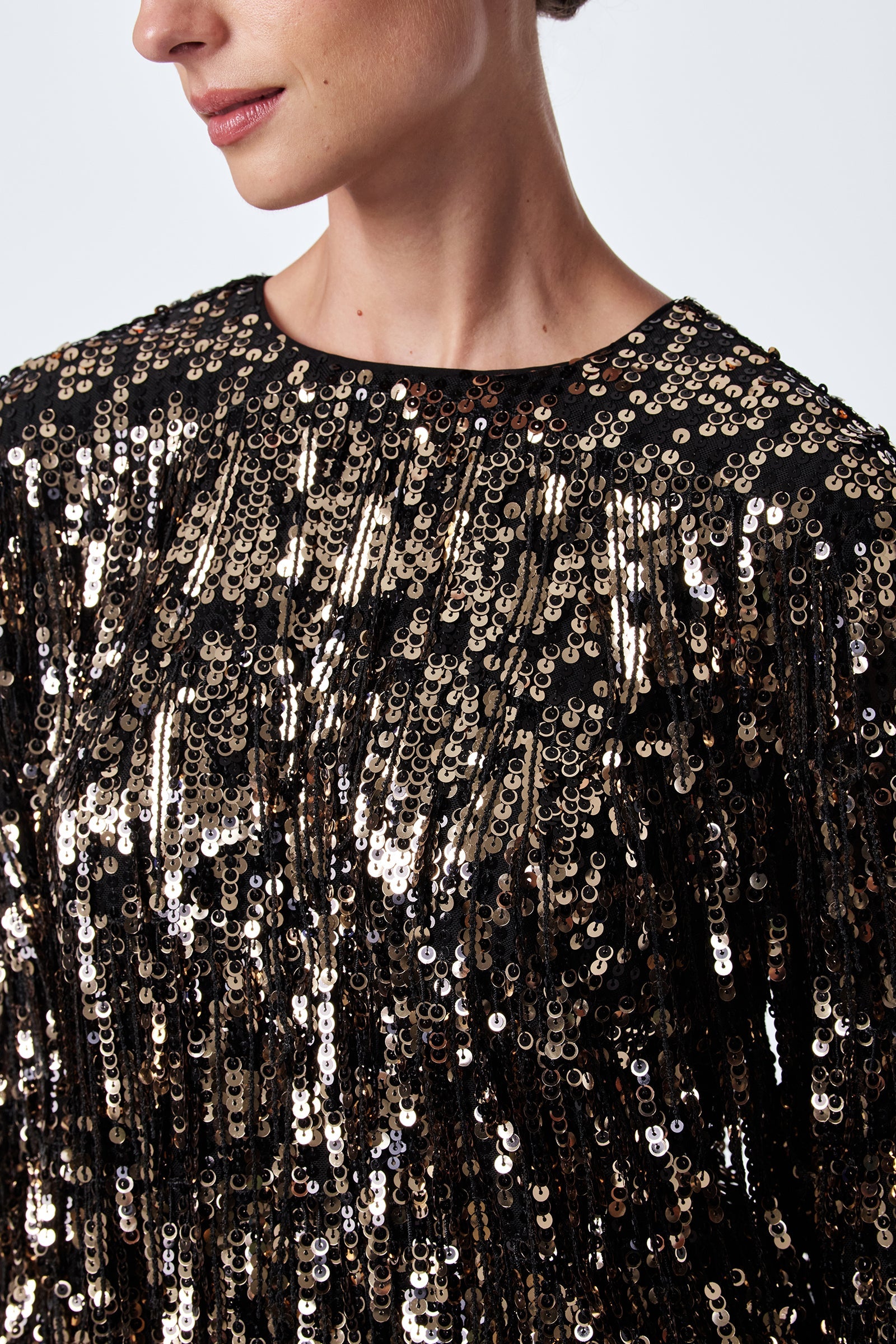 Satine Sequin Fringe Top