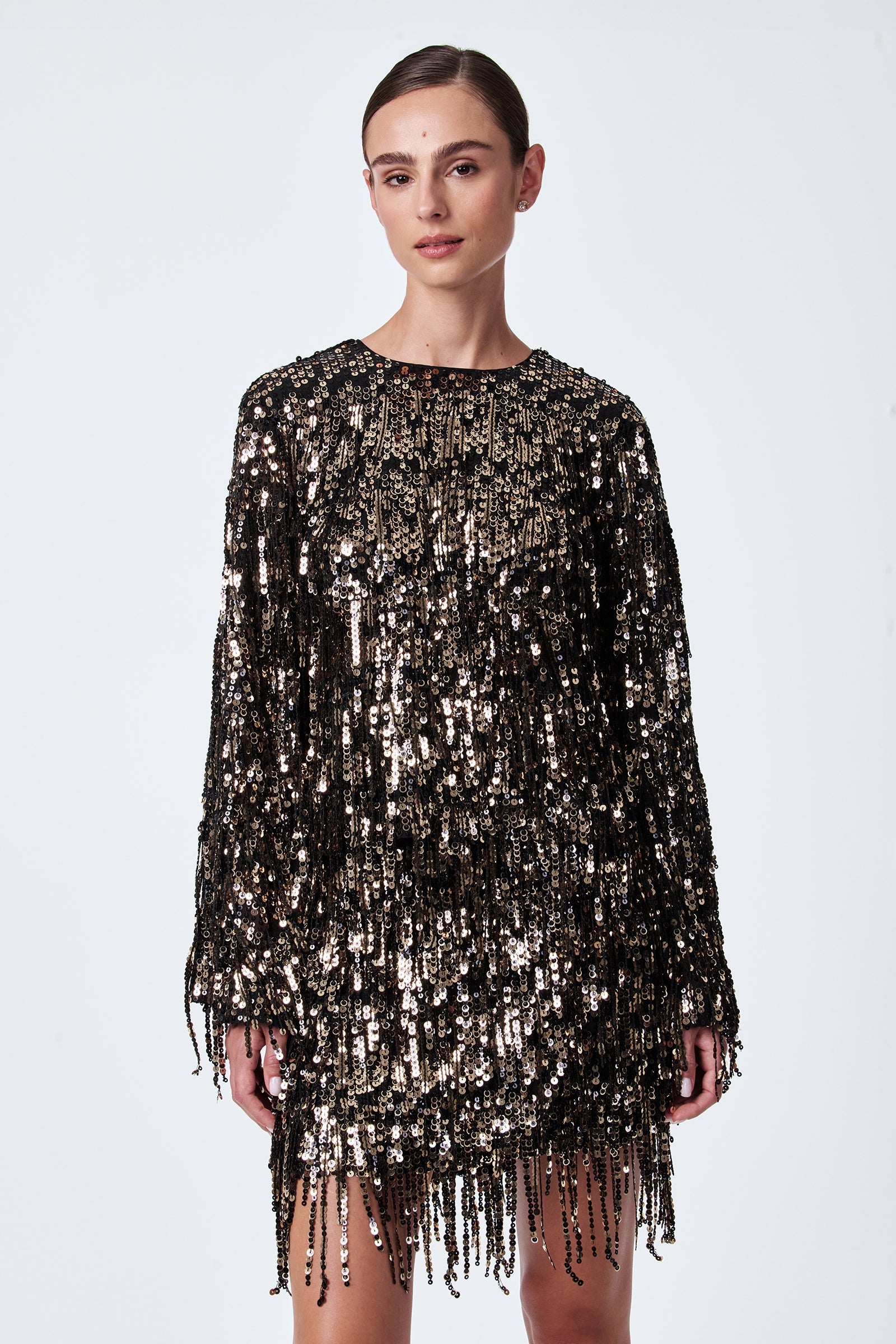 Satine Sequin Fringe Top