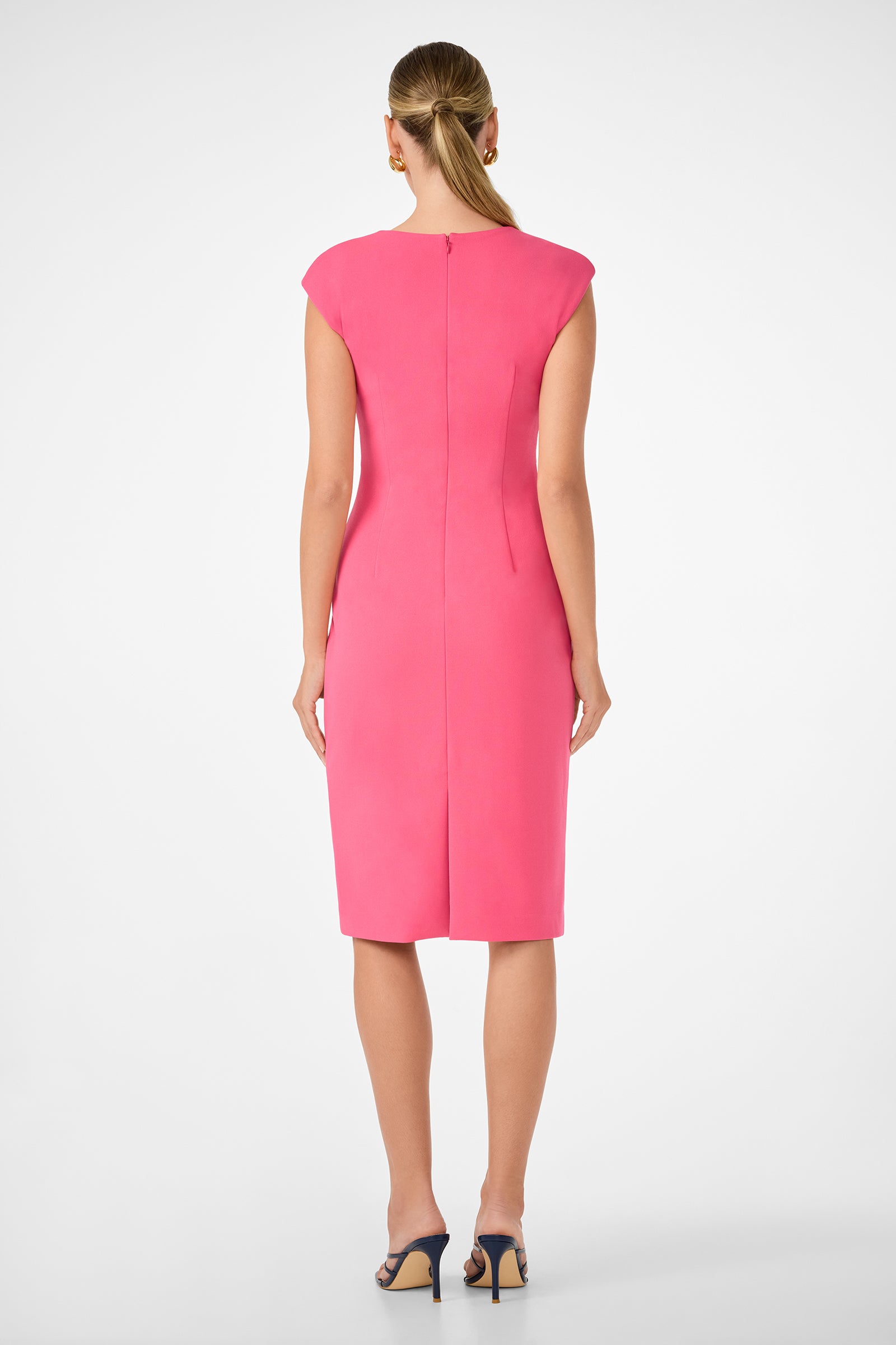 Vibrant V-Neck Midi Dress