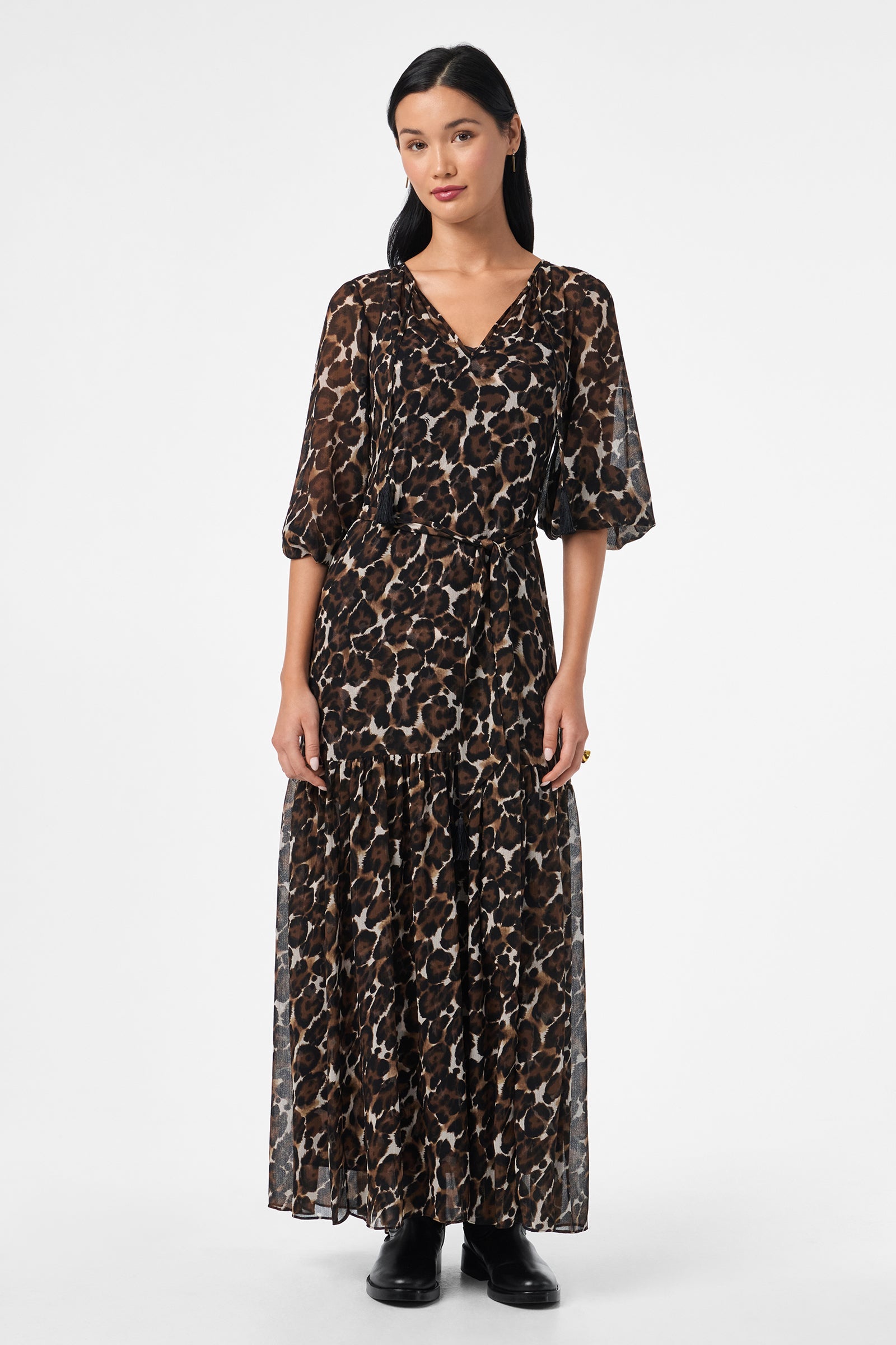 Shalina Tie-Waist Maxi Dress