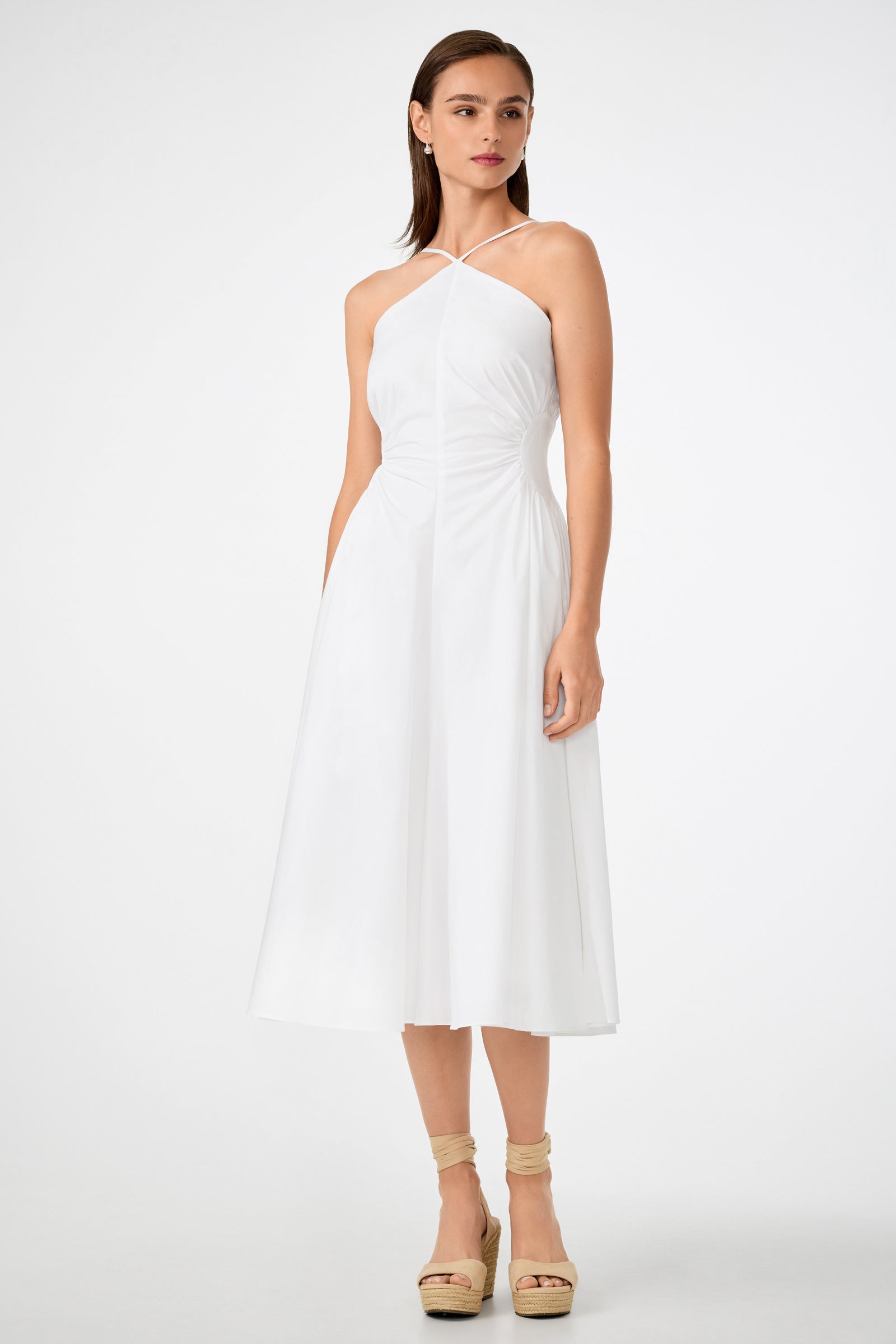 Kata Shirred Waist Midi Dress