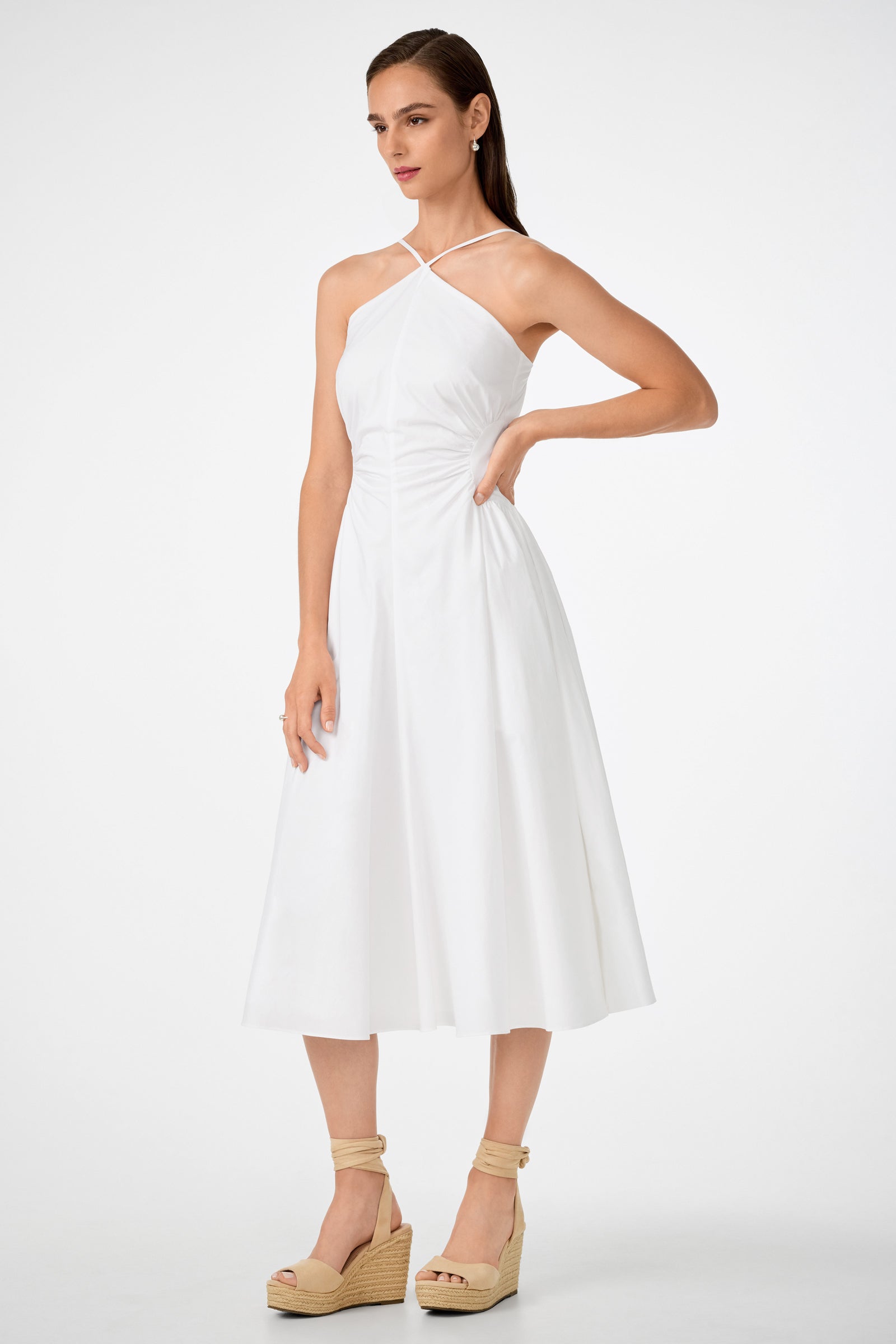 Kata Shirred Waist Midi Dress
