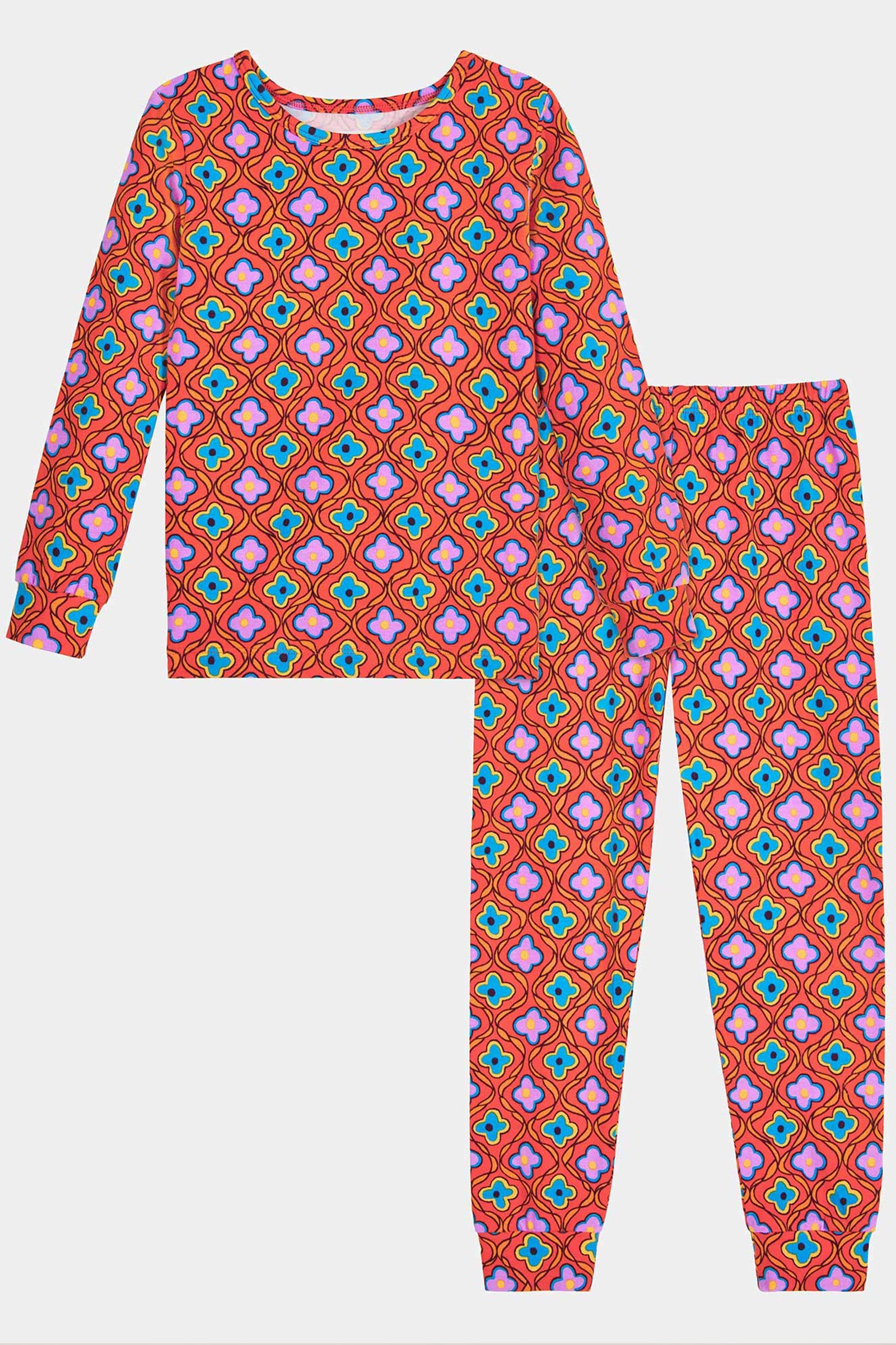 Kids PJ Set Daisy Foulard