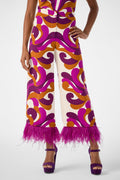 Short Weekend Feather-Trimmed Pant