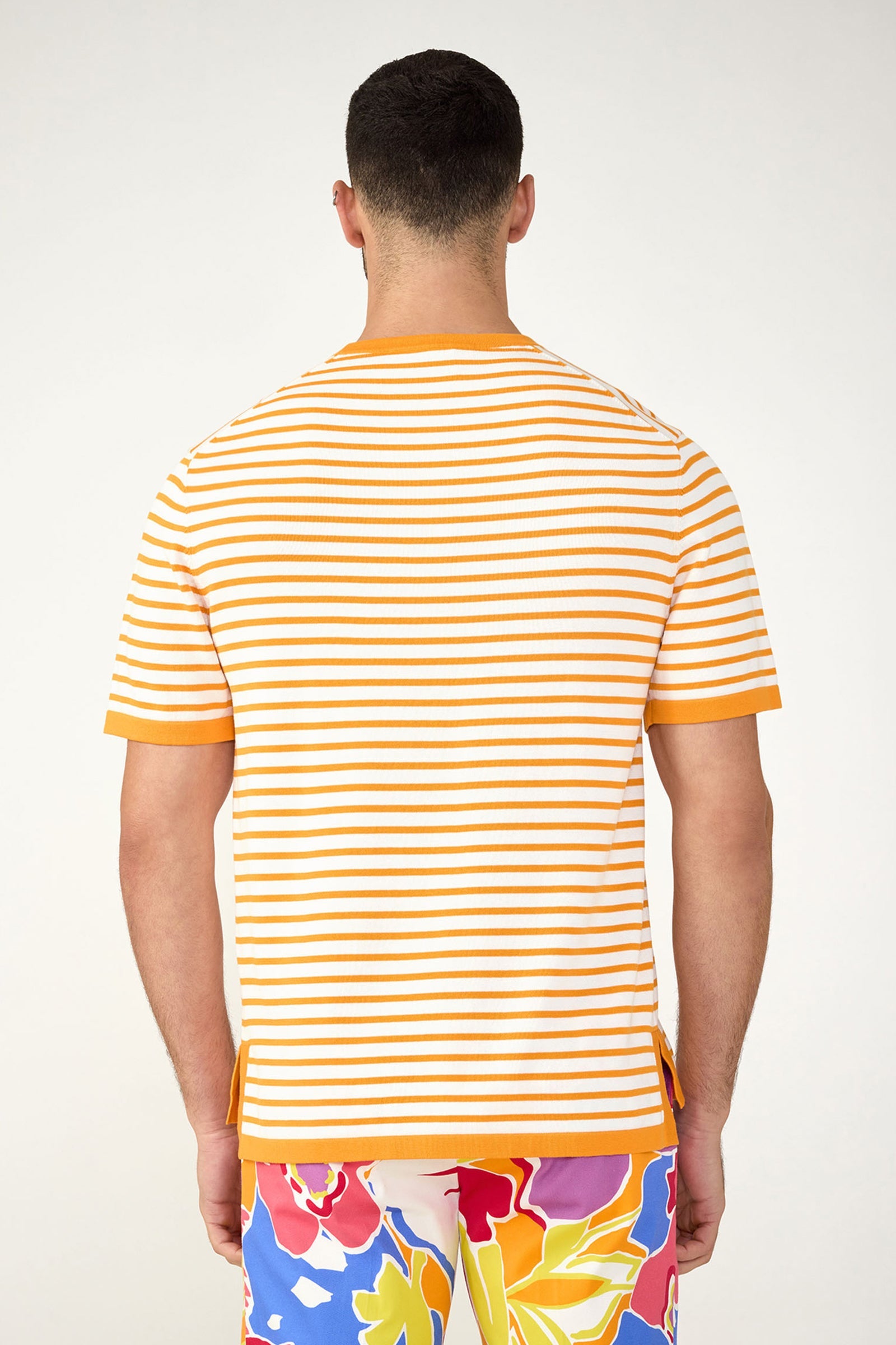 Giovanni Stripe Short-Sleeve Pullover