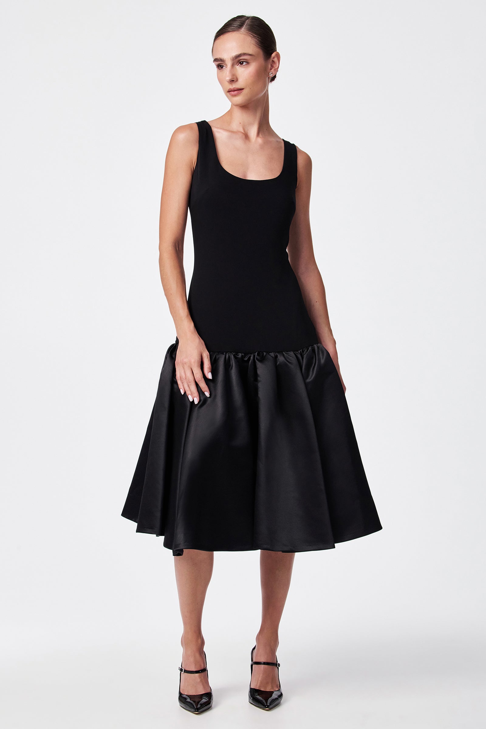 Sina Drop Waist Midi Dress