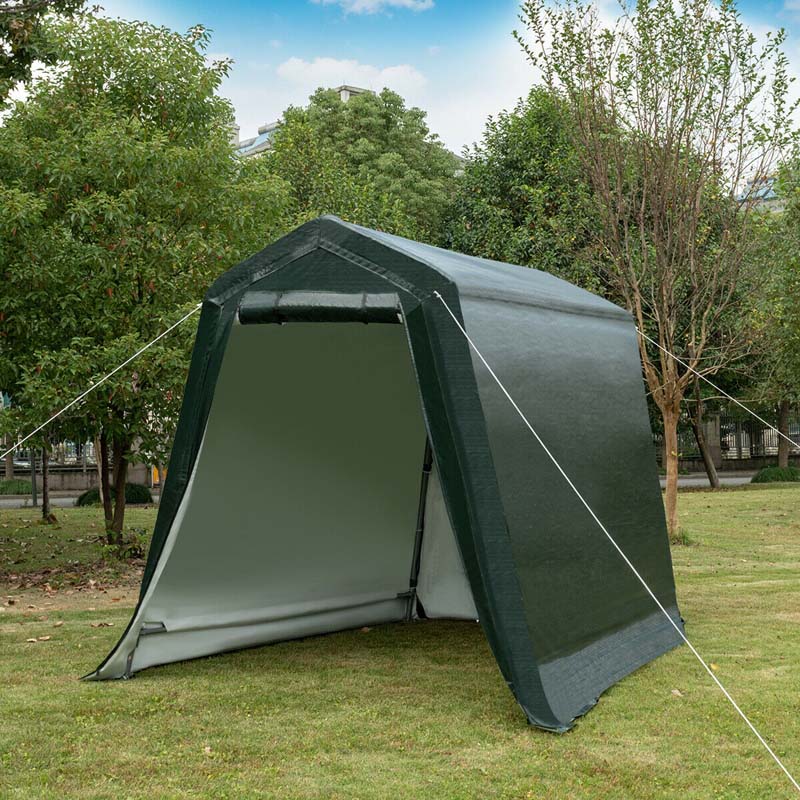 6 X 8 Ft Heavy Duty Steel Enclosed Carport Car Tent Canopy Outdoor Garage Storage Shelter Shed With Waterproof Ripstop Cover - Waterproof Protective Cover