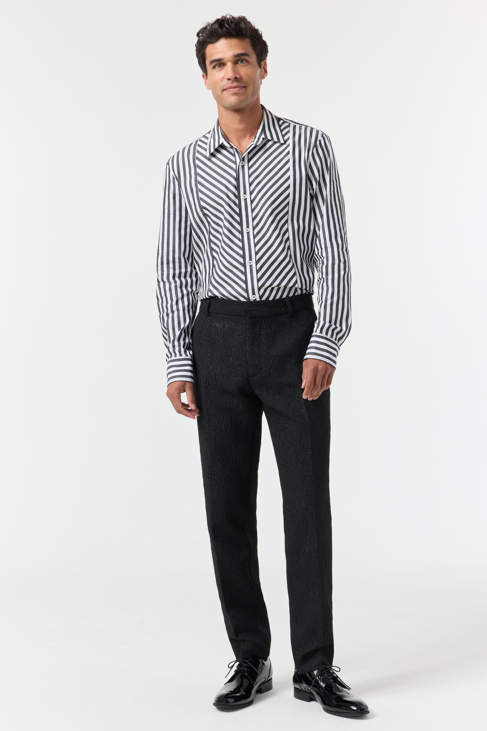 Clyde Slim Trouser - Metallic Groove