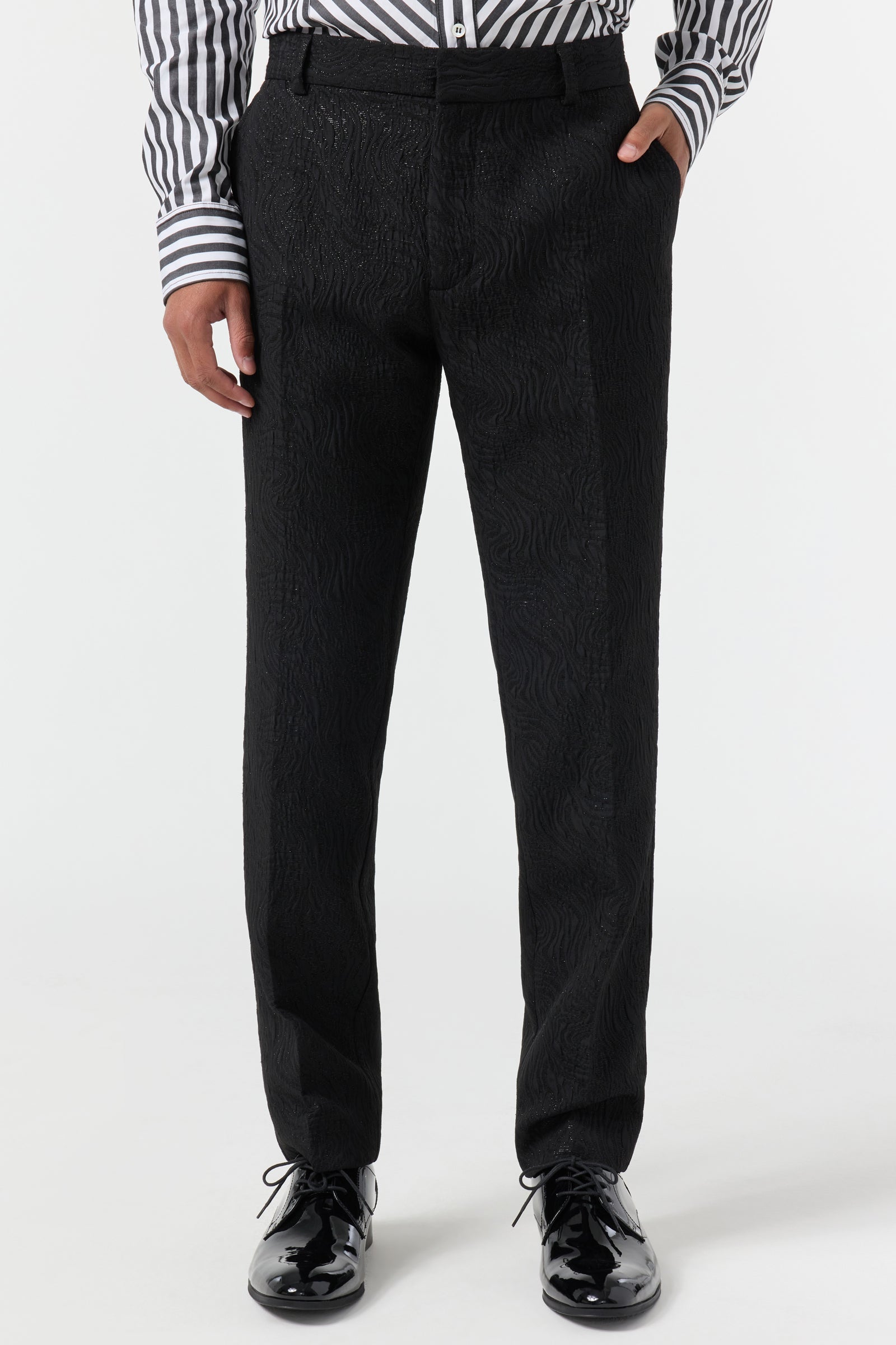 Clyde Slim Trouser - Metallic Groove