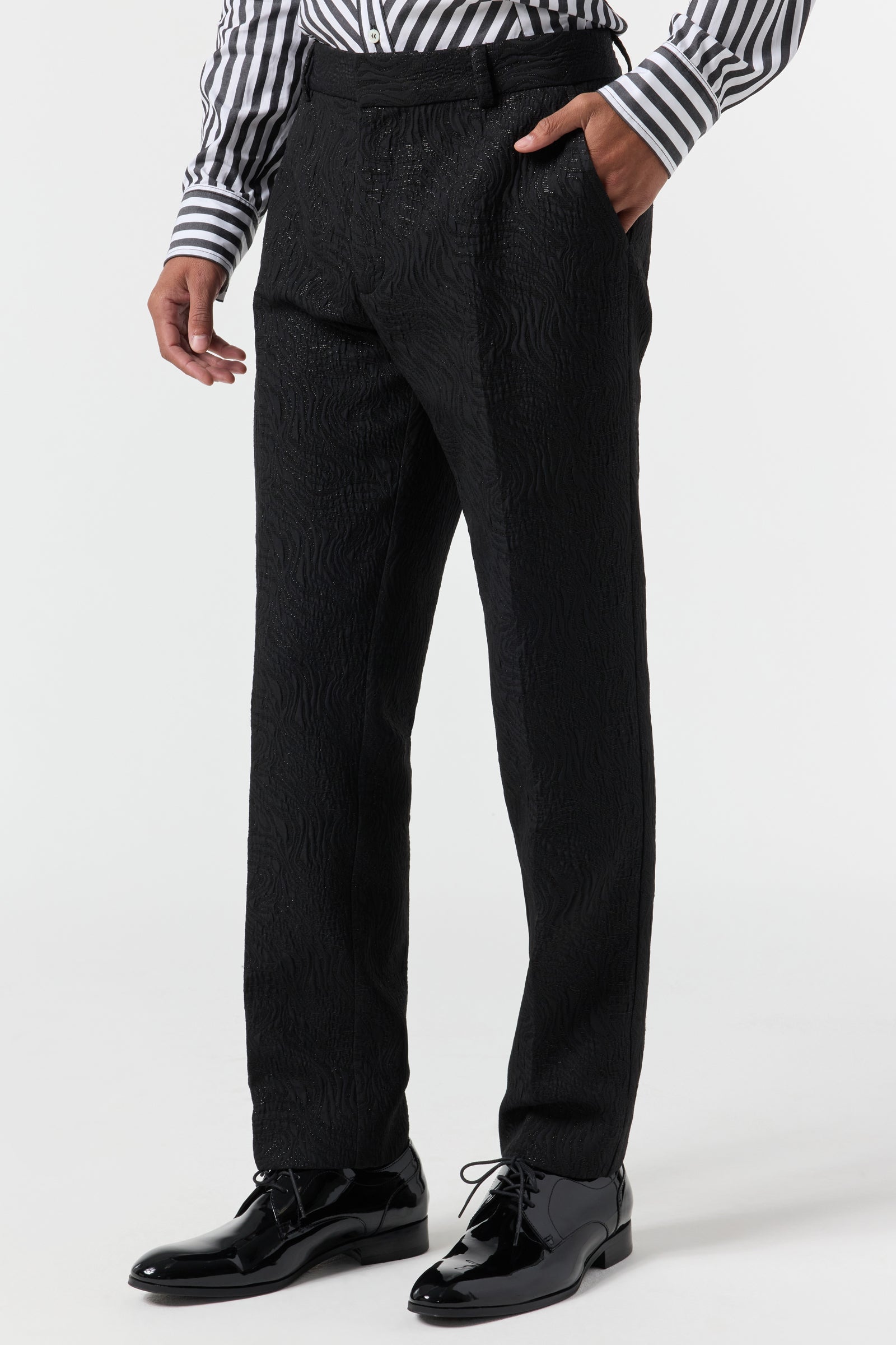 Clyde Slim Trouser - Metallic Groove