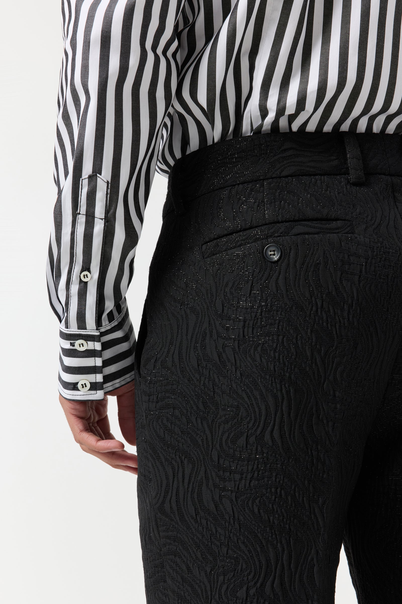 Clyde Slim Trouser - Metallic Groove