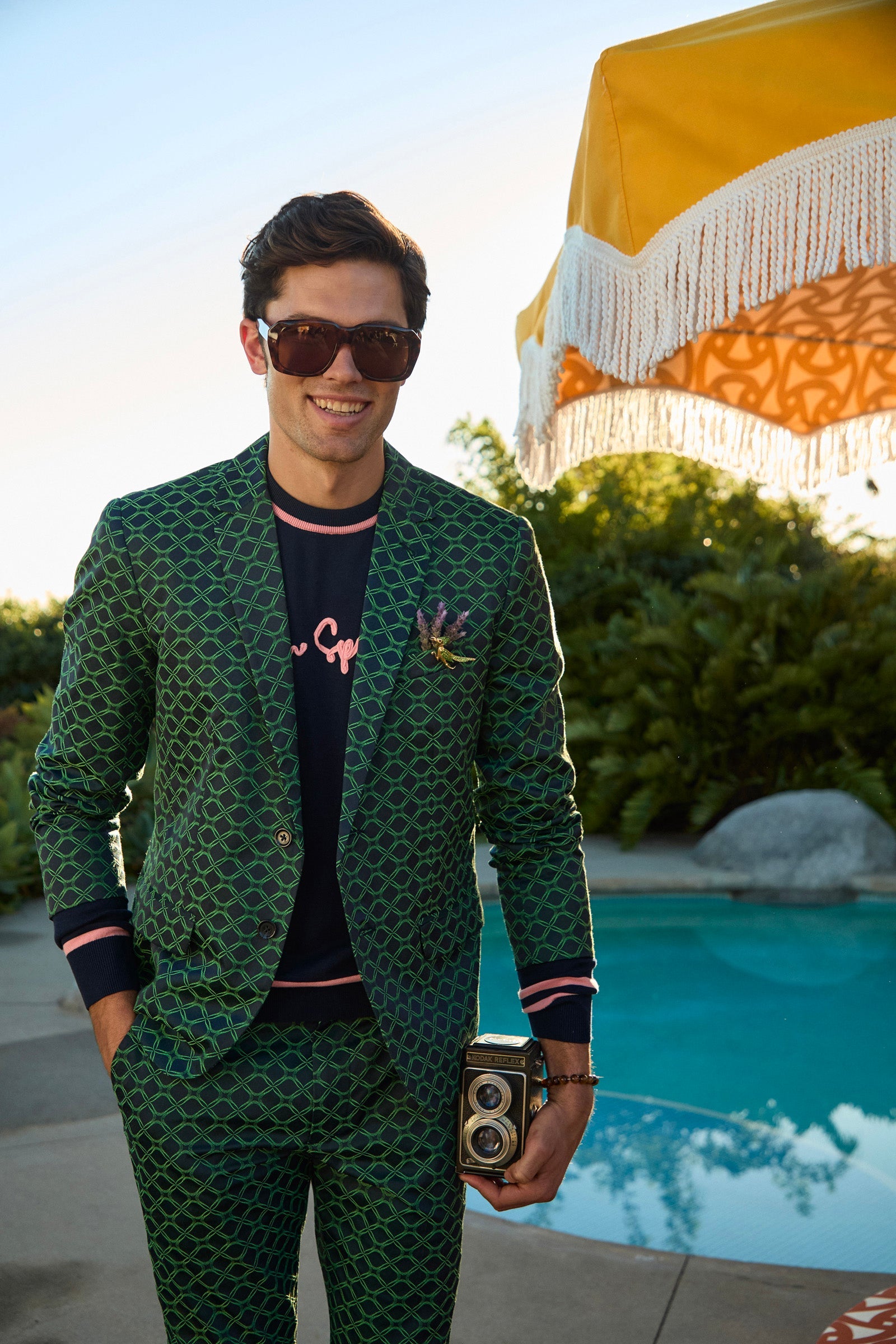 Thurston Blazer - Clover Geo Jacquard