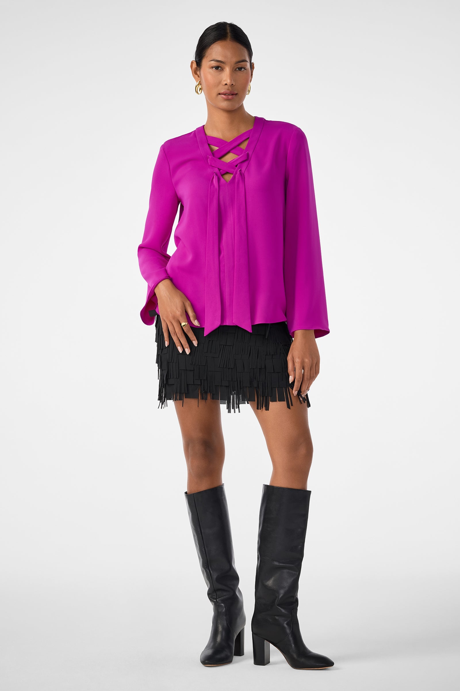 Picabella Lace-Up Top