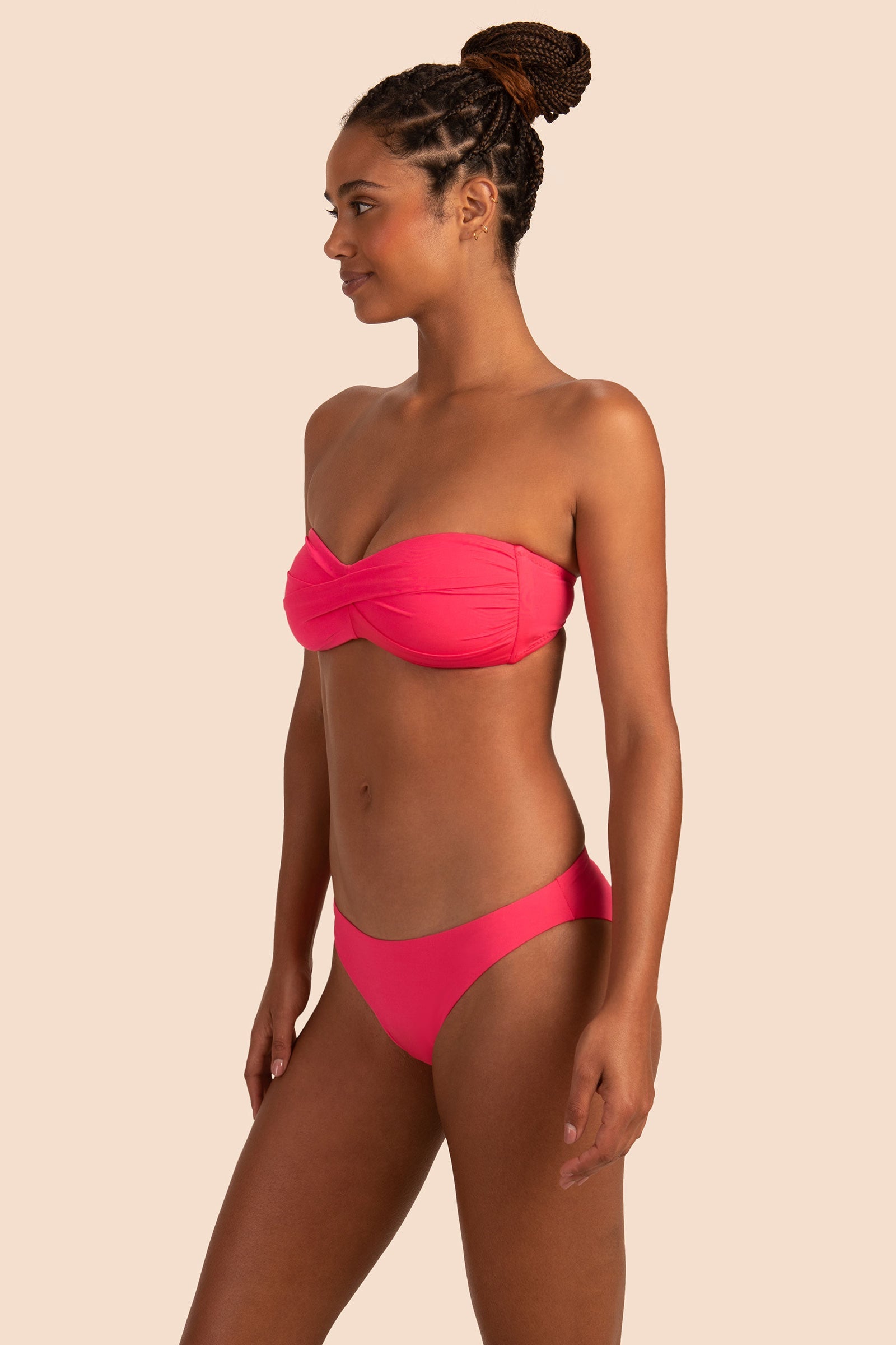 Monaco Solids Twist Bandeau Top