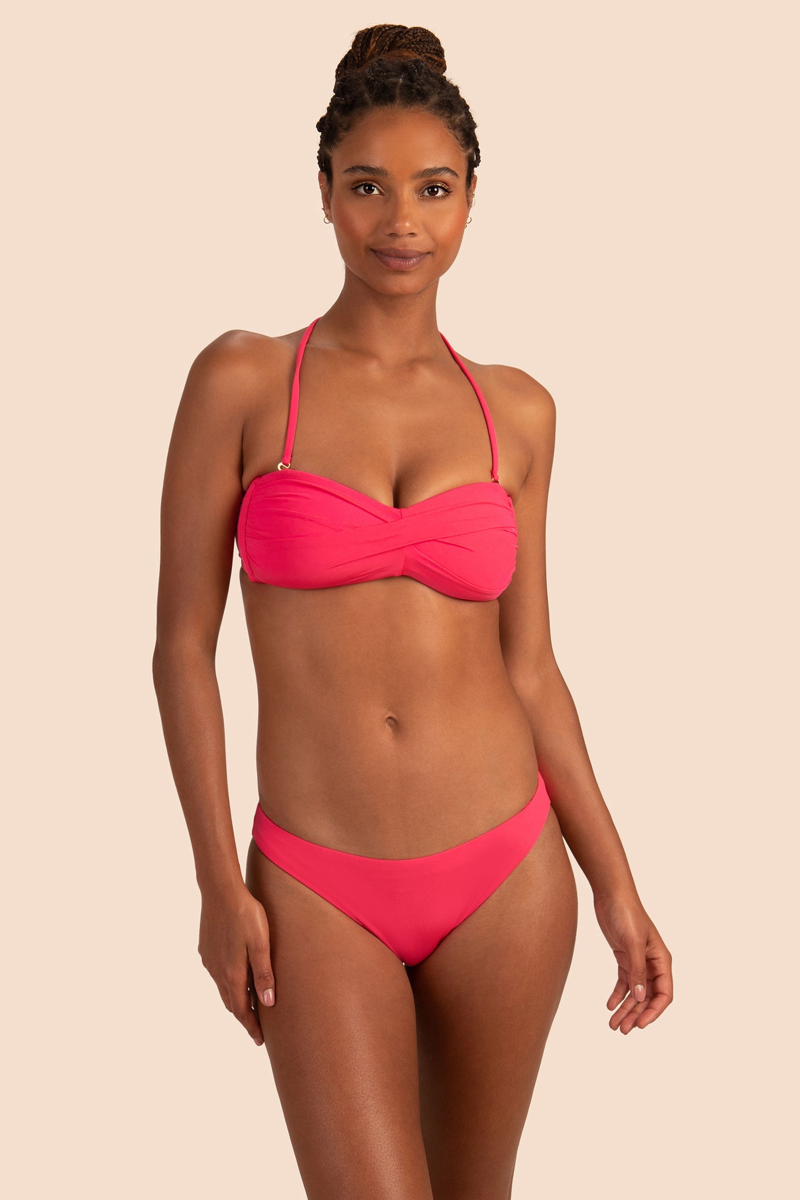 Monaco Solids Twist Bandeau Top