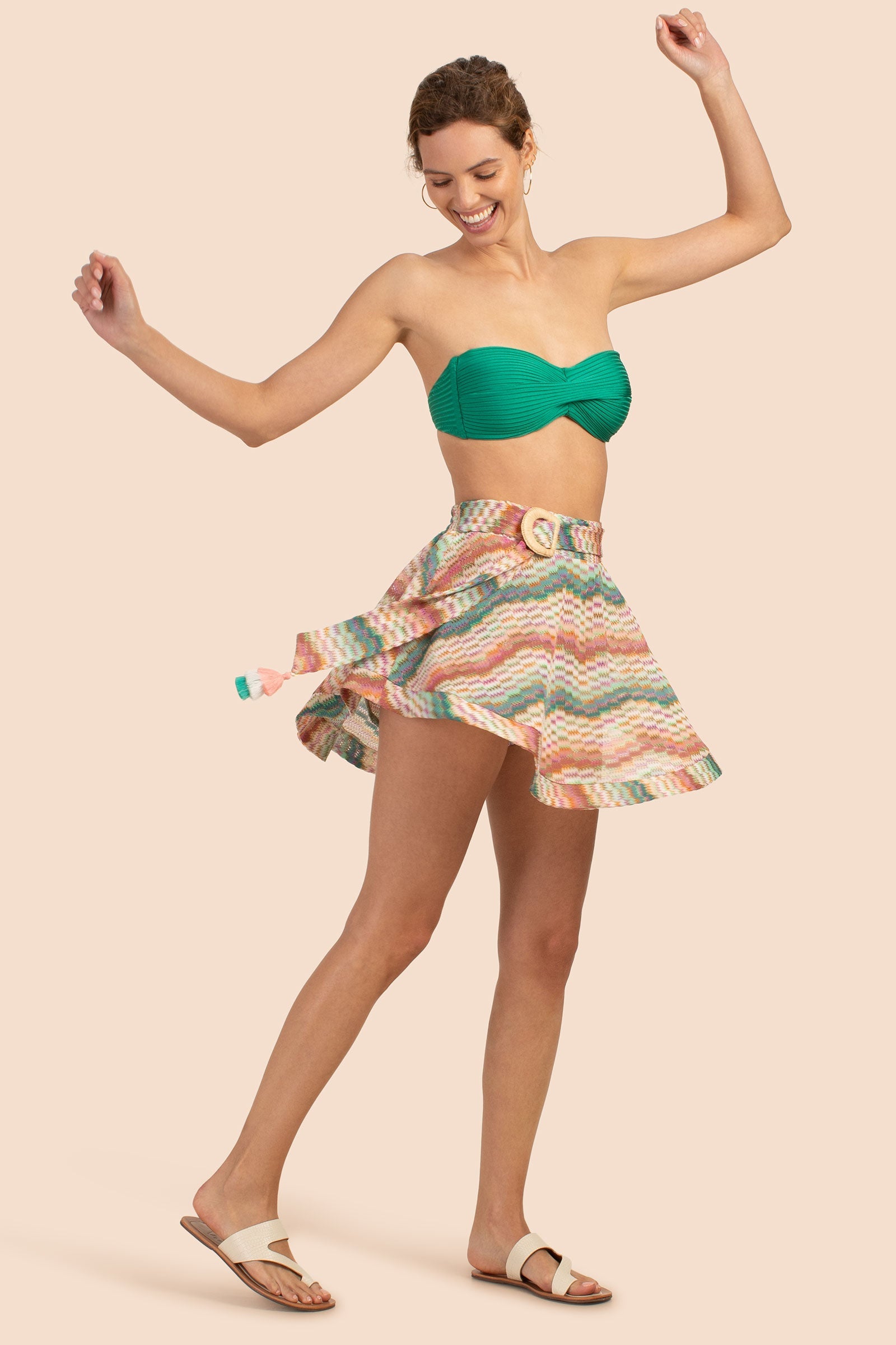 Mirage Crochet Belted Skirt