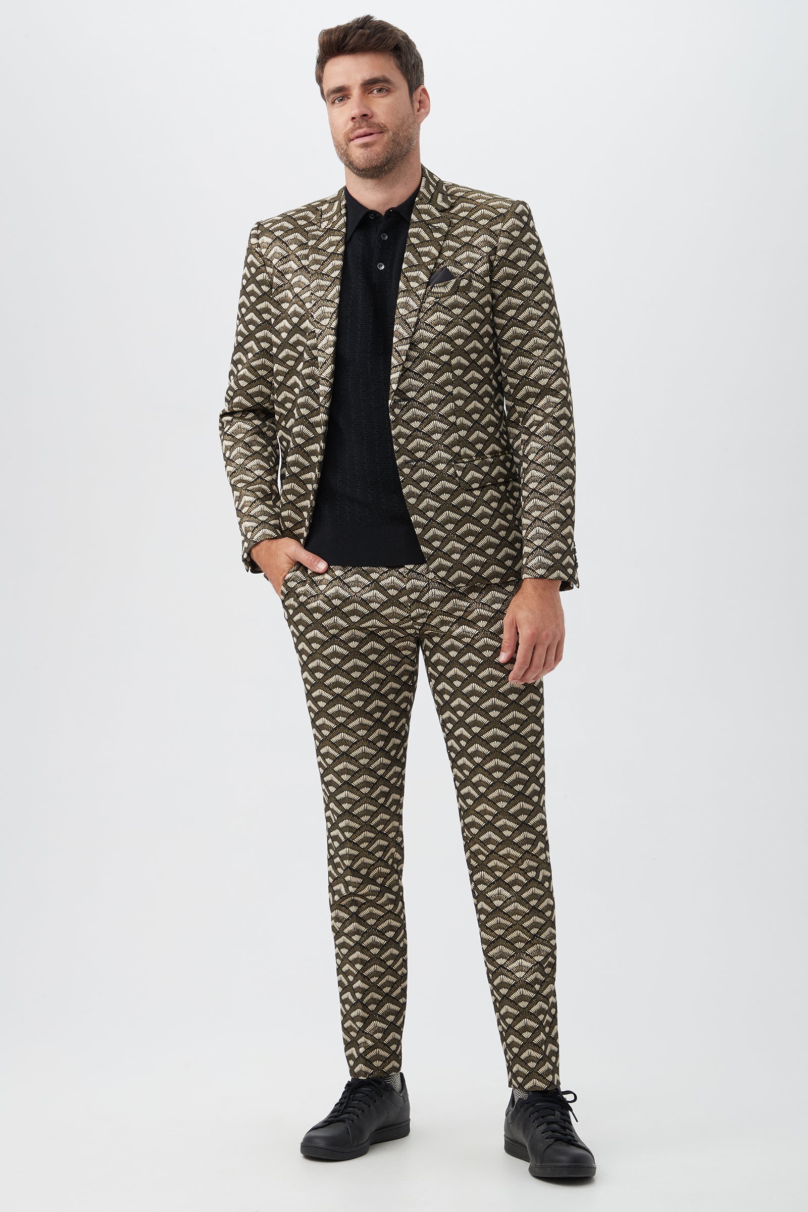 Clyde Sensu Jacquard Slim Trousers