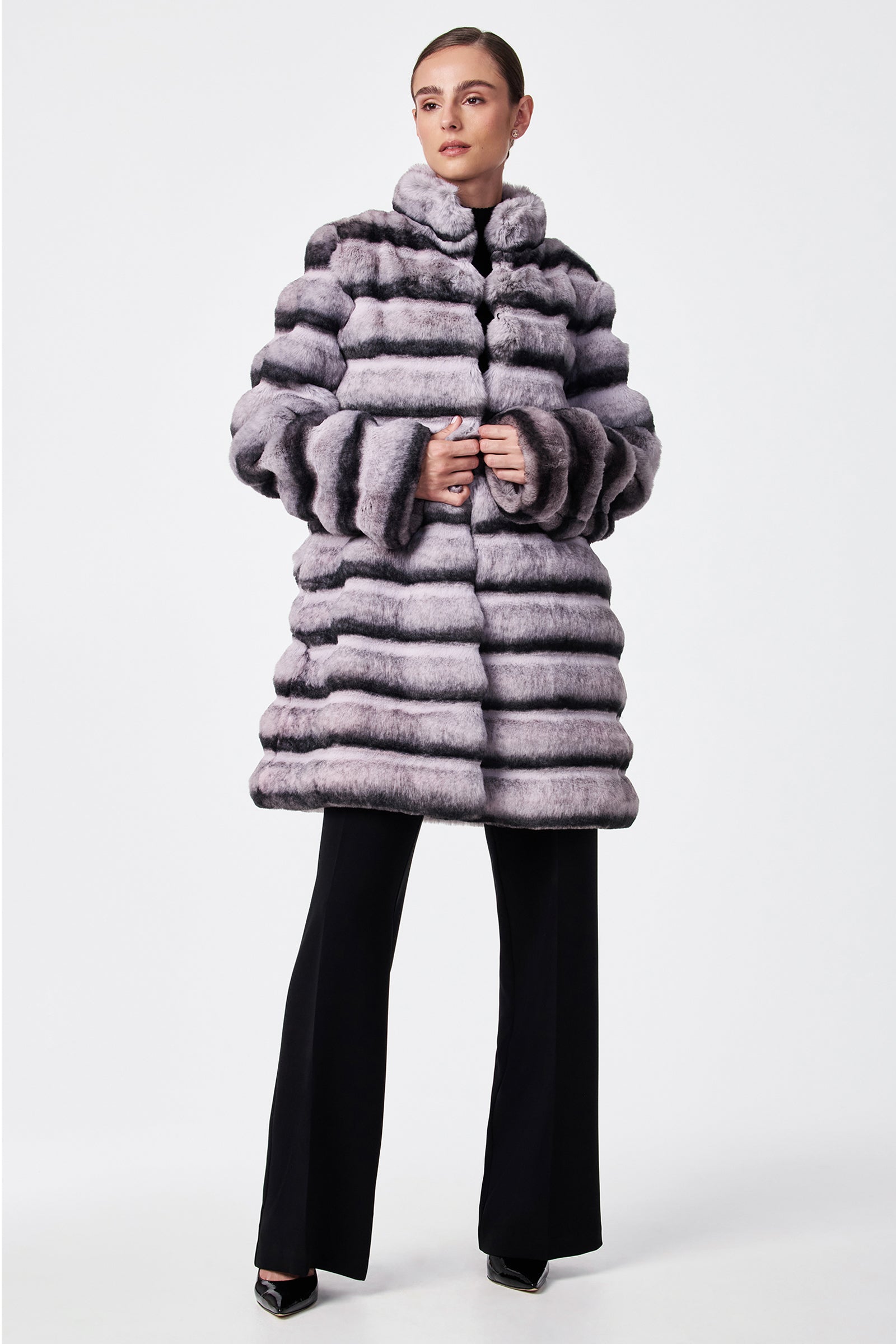 Mikel 2 Faux Fur Mid-Length Coat