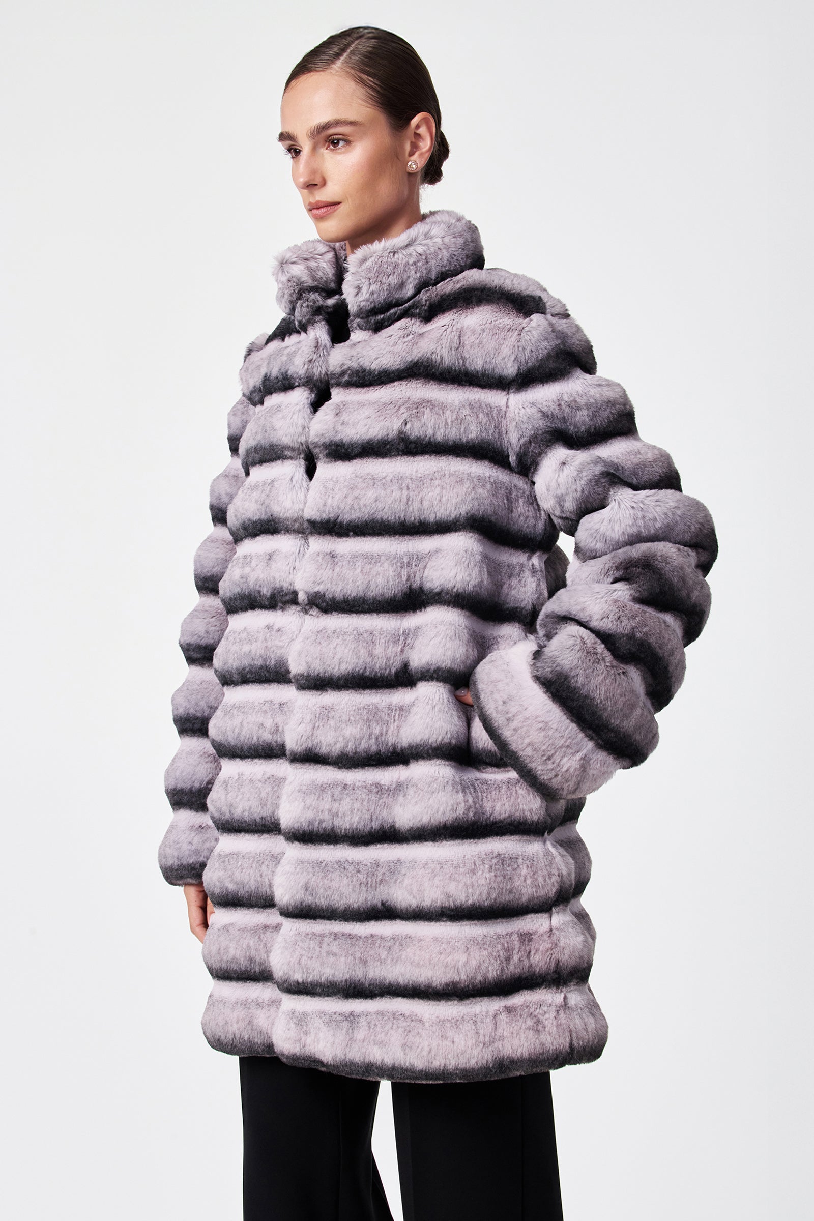 Mikel 2 Faux Fur Mid-Length Coat
