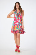 Marseille Sleeveless Wrap Dress - Dramont