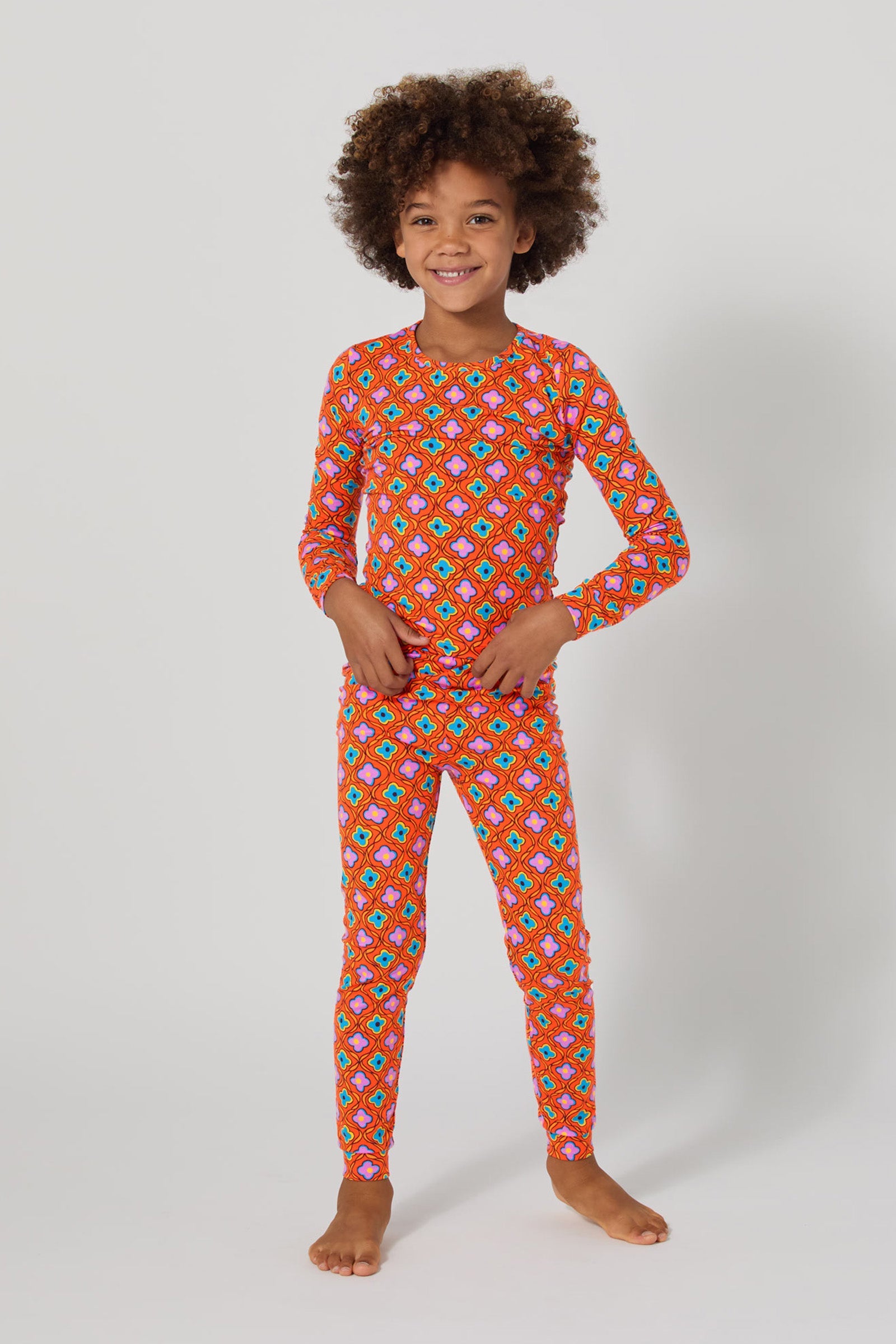 Kids PJ Set Daisy Foulard