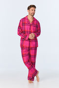 Aurora Plaid Men's Long Sleeve Long Pant Flannel PJ Set
