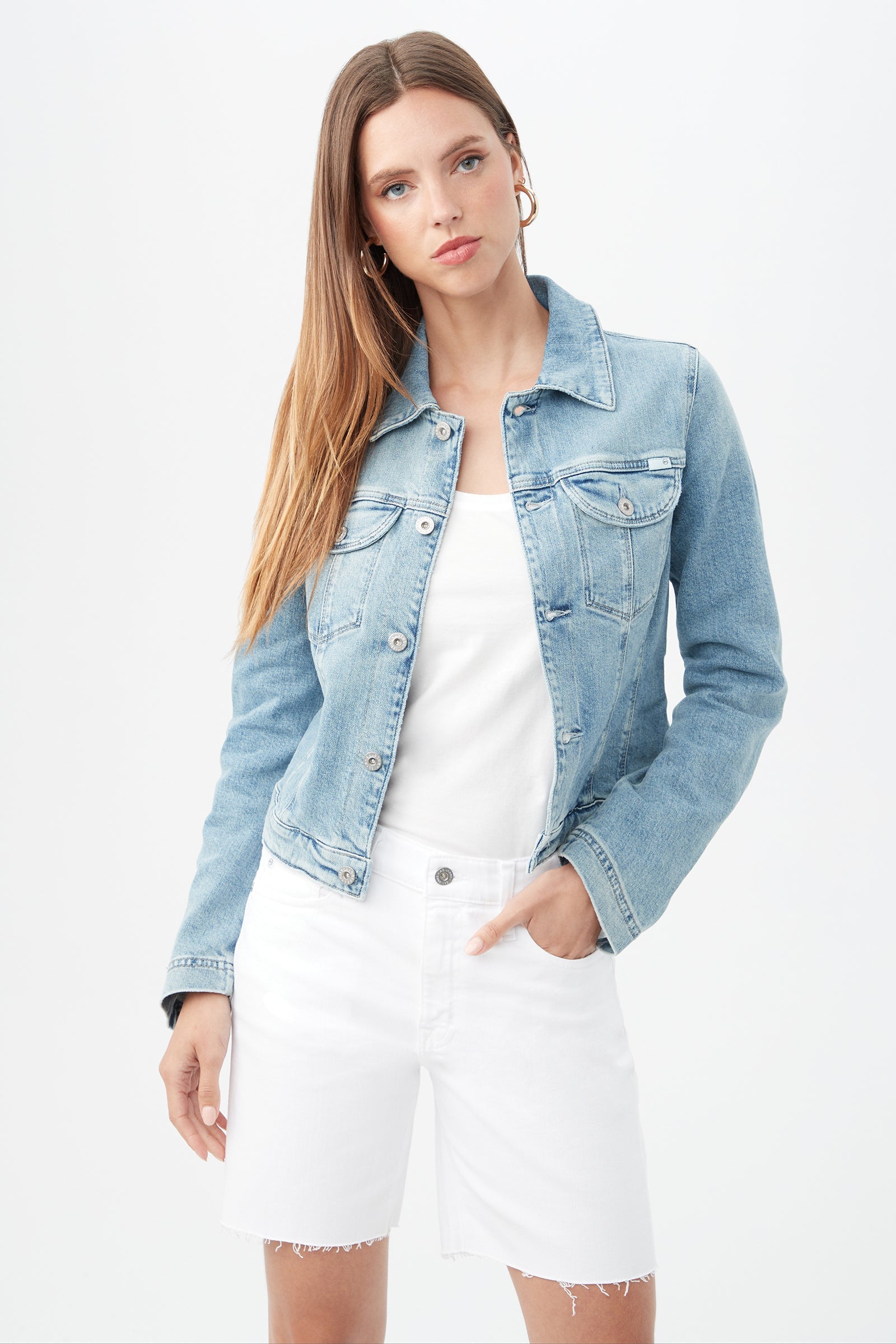 AG Women's Alamo Light Blue Denim Jacket