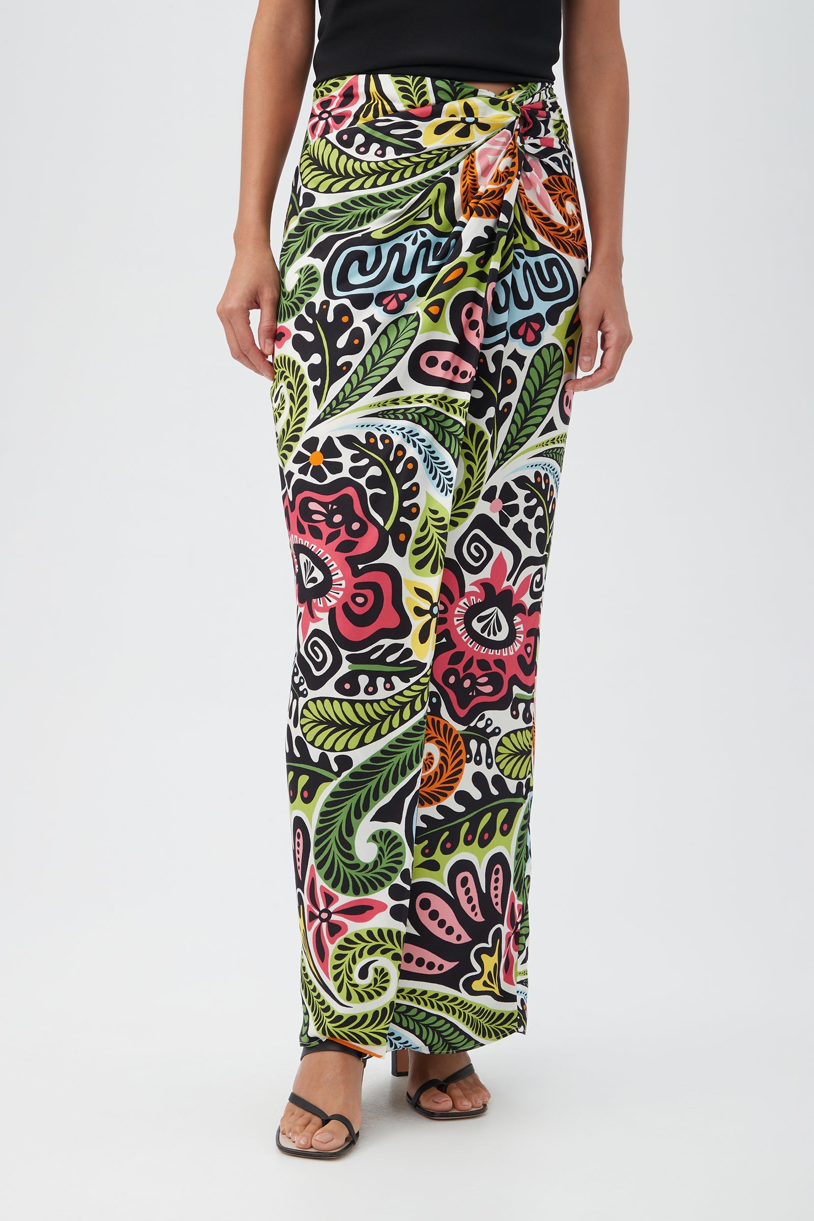 Alodia Tie-Front Maxi Skirt - Cheeky Tiki