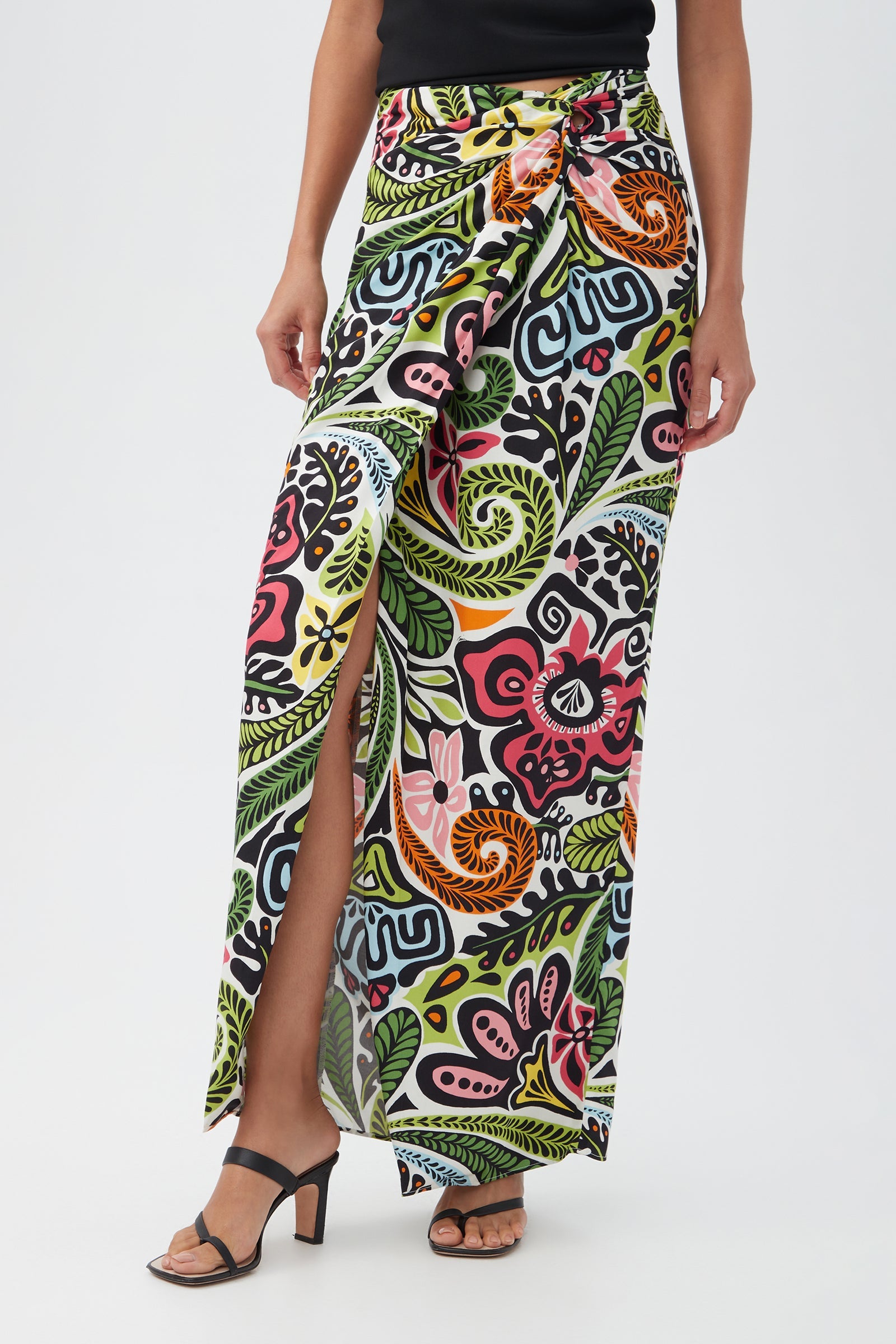 Alodia Tie-Front Maxi Skirt - Cheeky Tiki