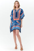 Theodora Caftan Dress - Americana Silk