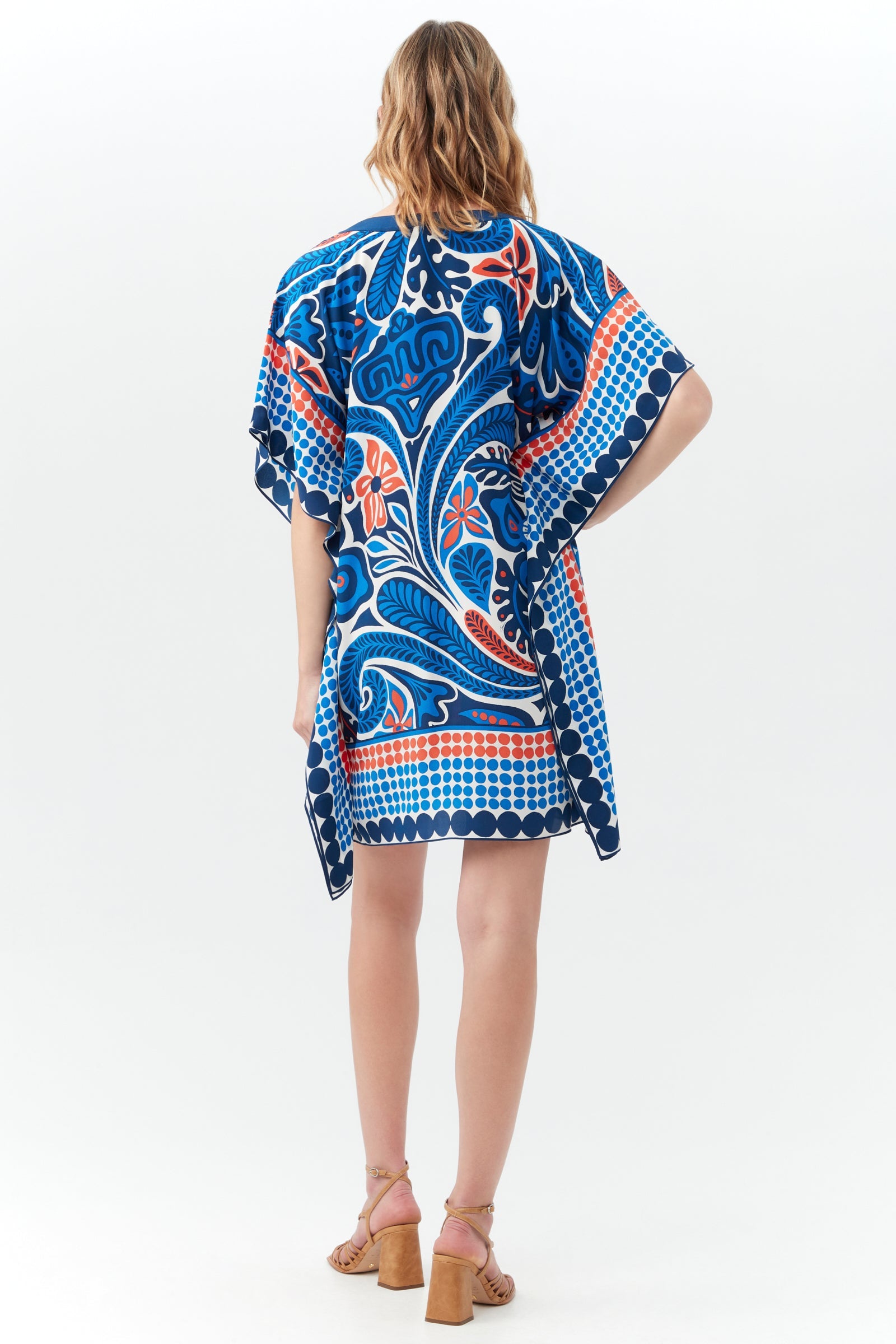 Theodora Caftan Dress - Americana Silk