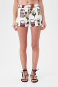 Piped Corbin Short - Happy Hour Print