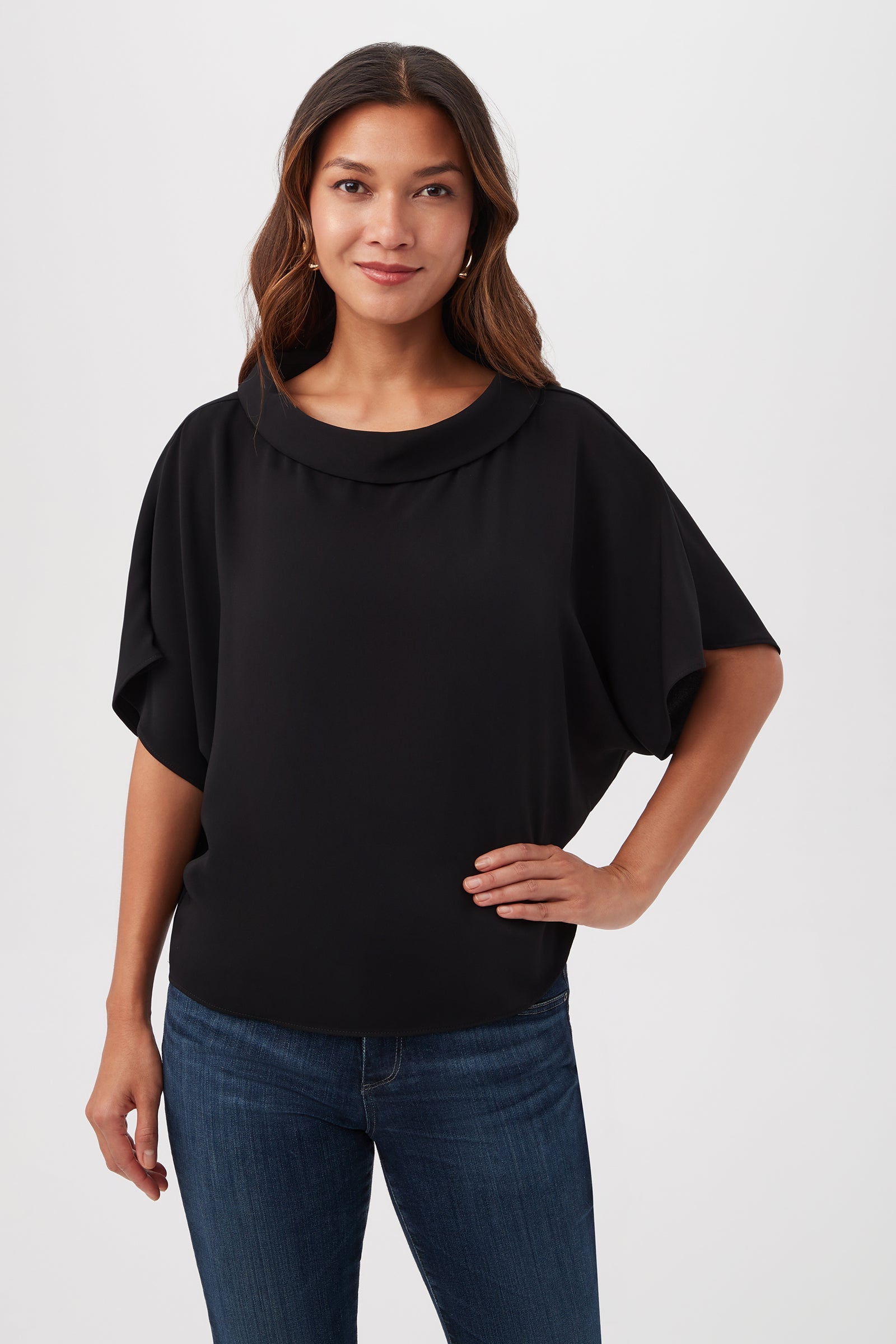Honeysuckle Boatneck Dolman-Sleeve Top