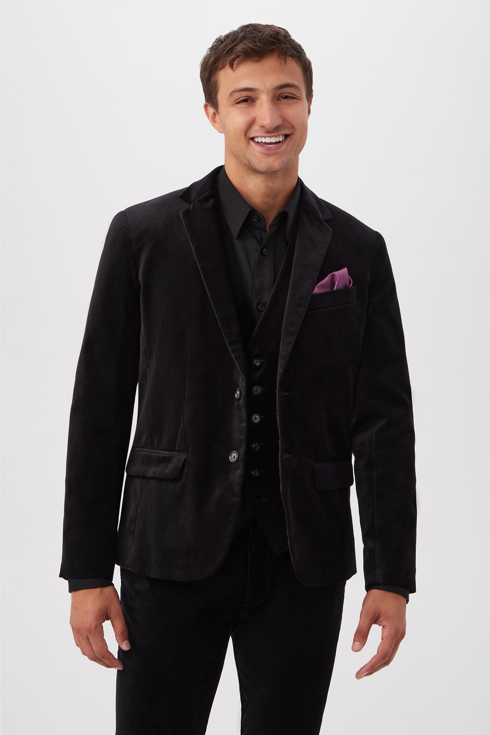 Thurston Blazer - Black Velveteen